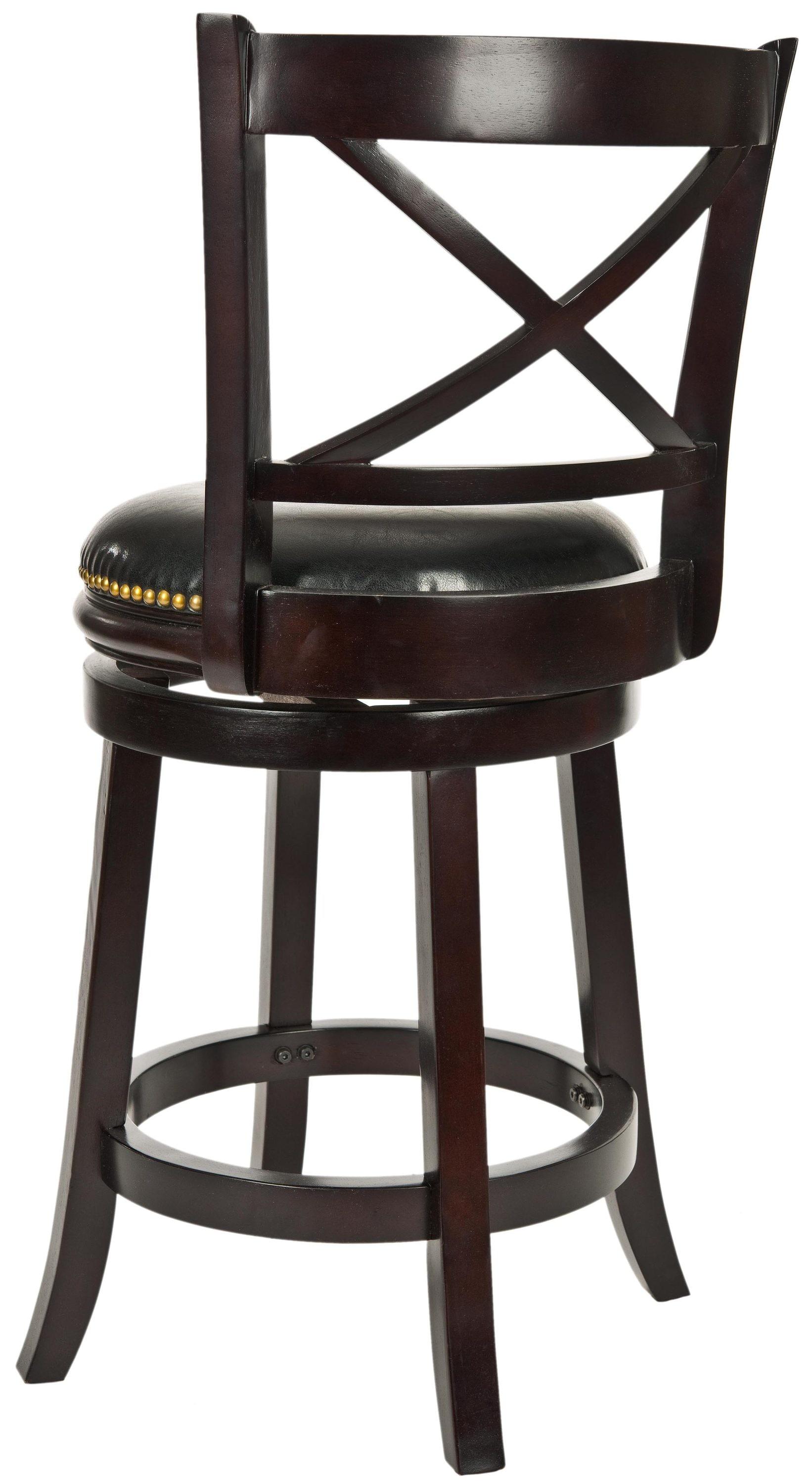 Butler Counter Stool - Cappuccino/Black - Safavieh