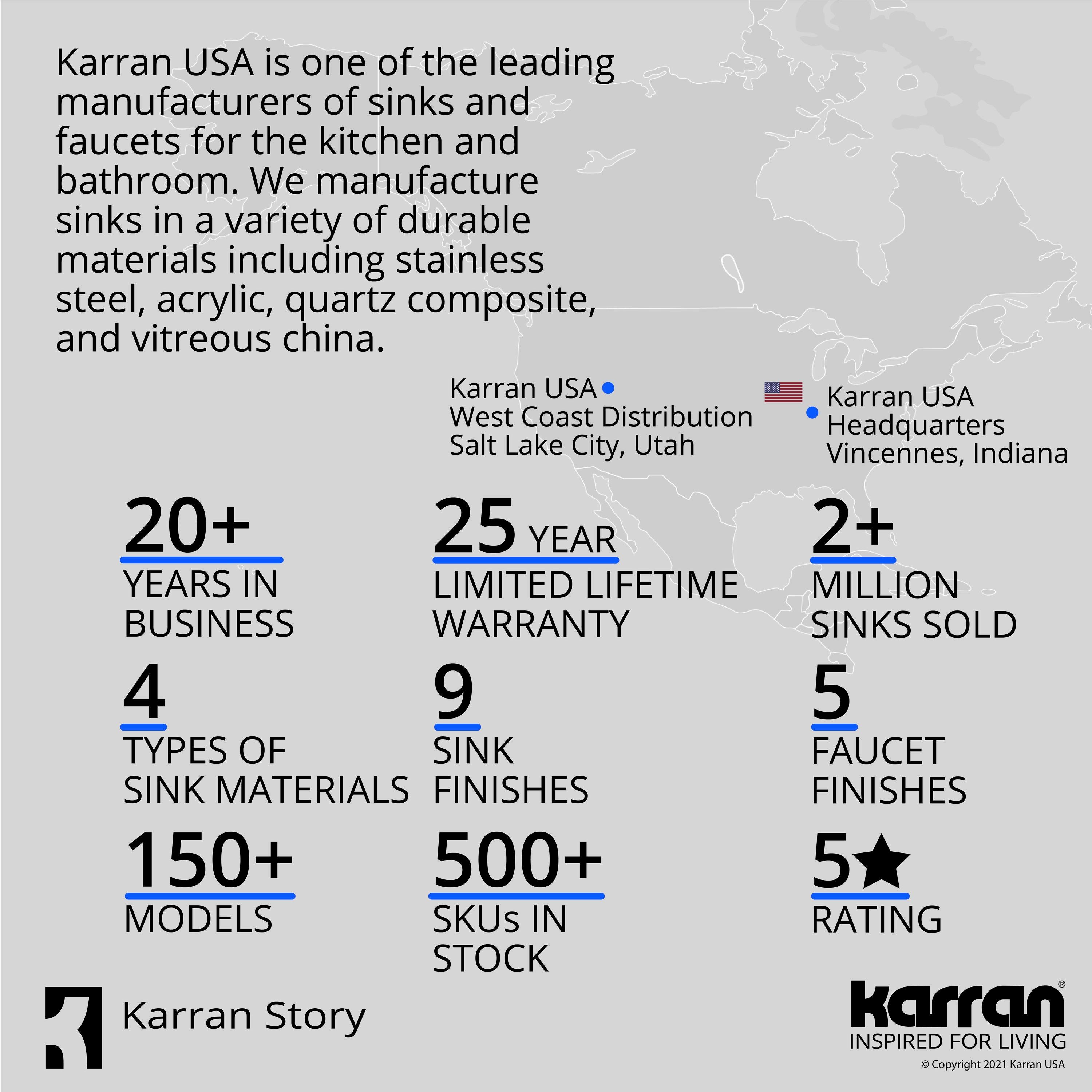 Karran Karran Drop-in Quartz Composite 33'' X 22'' 1-Hole Single Bowl Kitchen Sink QT-712-CN