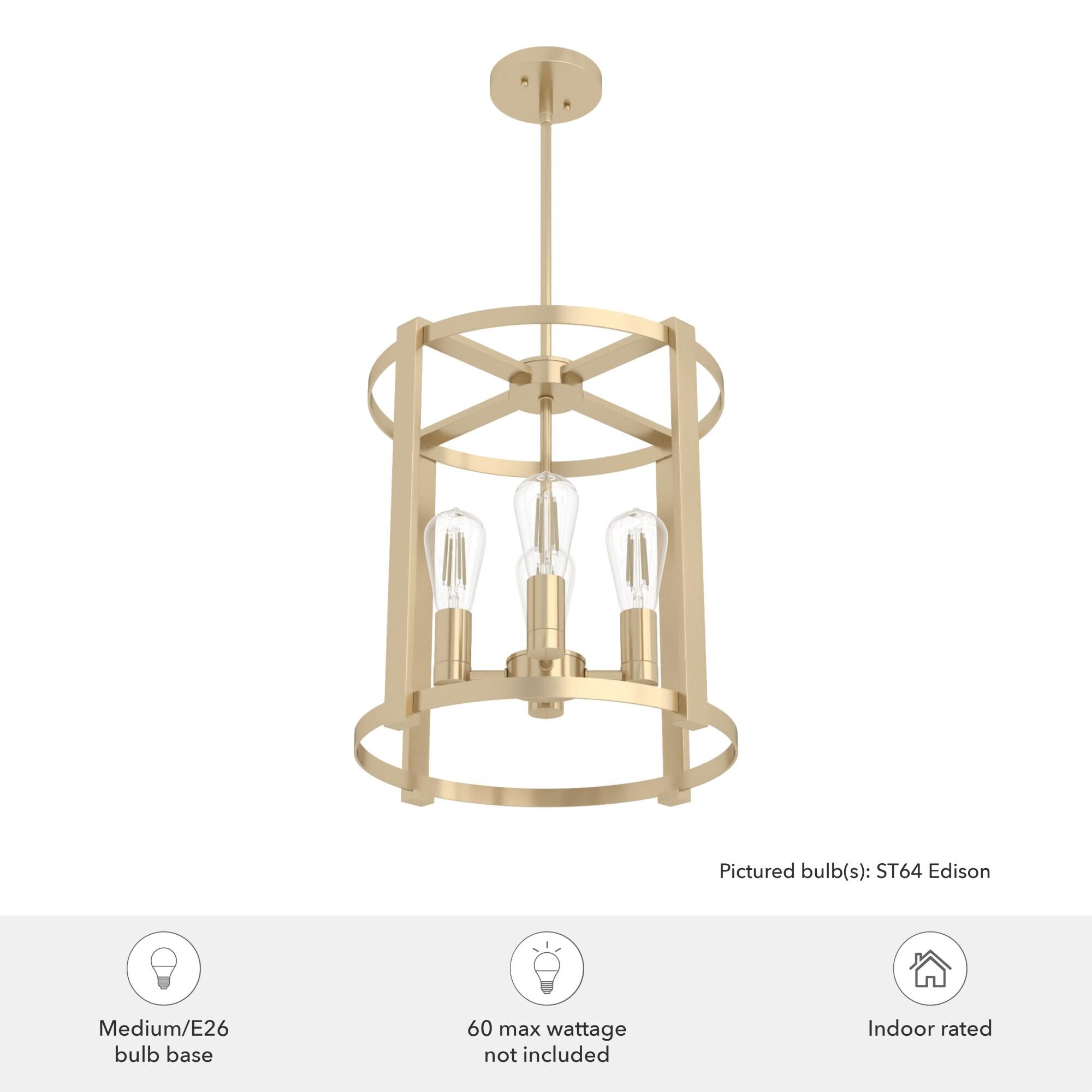 Hunter Fan 4 Modern Alturas Gold Cage Chandeliers