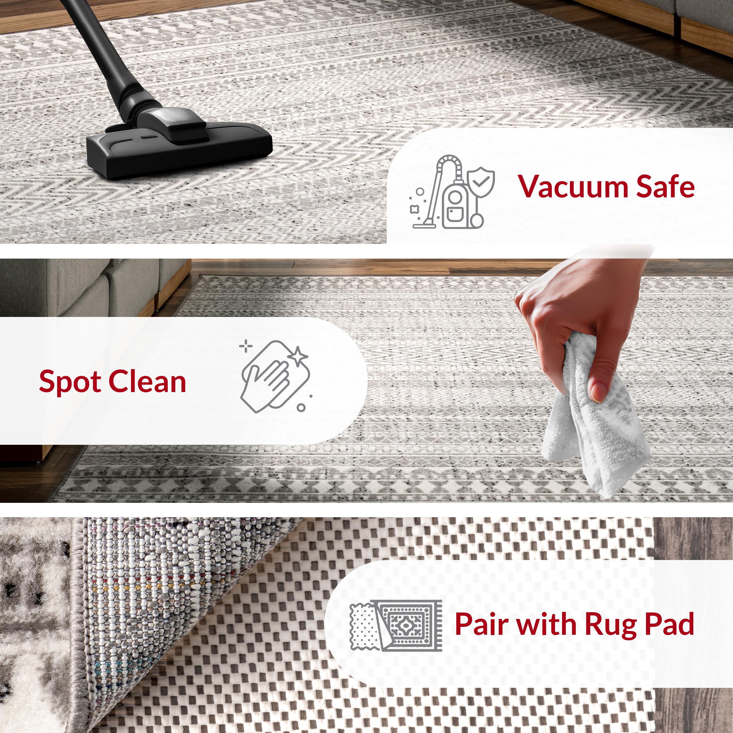 Nuloom Catherina Trellis 4x6 Indoor Area Rug for Living Room Bedroom Dining Room Kitchen, Grey/Ivory