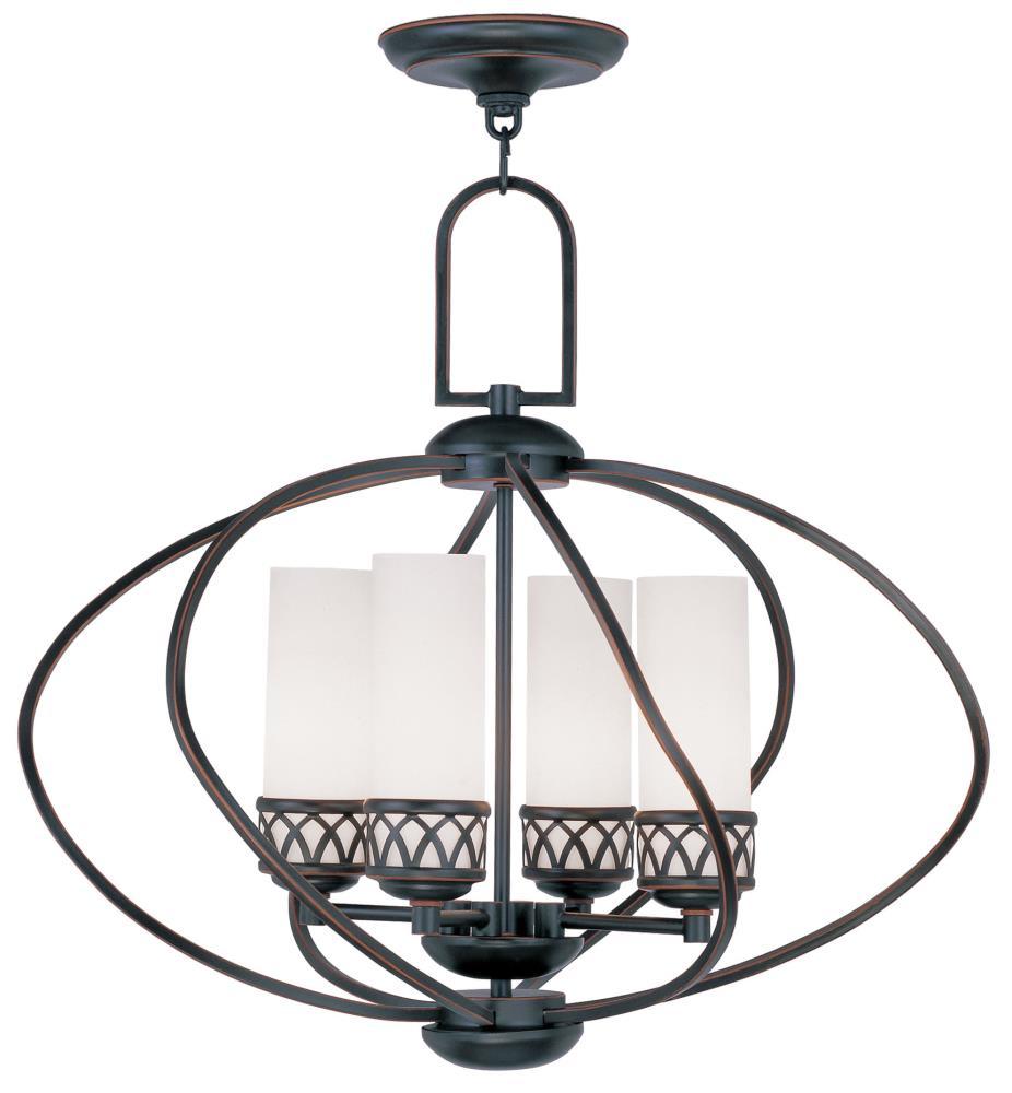 Livex Lighting Westfield 4 - Light Chandelier in Olde Bronze