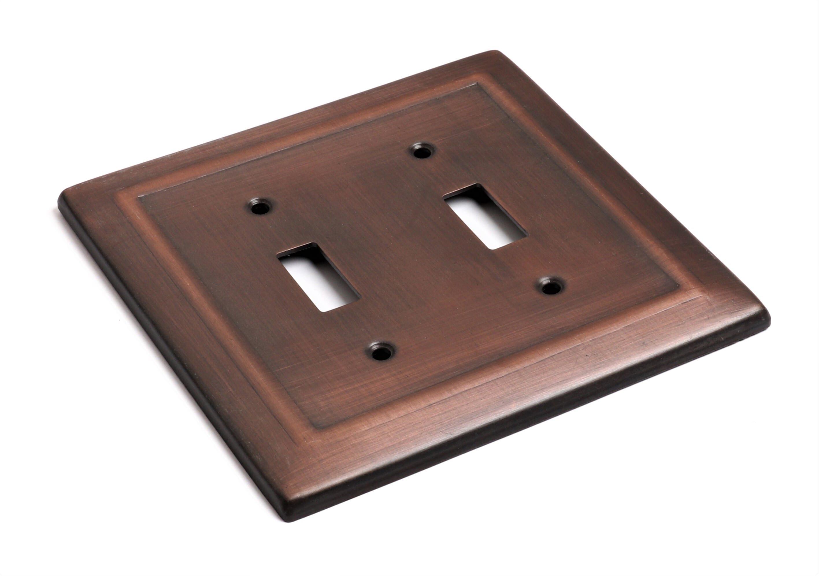 Monarch Abode Architectural 2 - Gang Toggle Light Switch Standard Wall Plate (Set of 2)