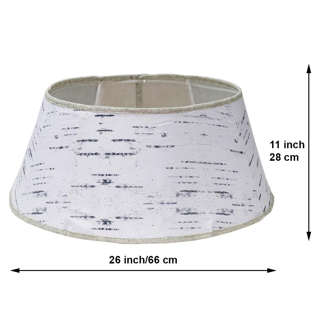 Birch Bark Patterned Polyester Christmas Tree Collar, 26" Diameter