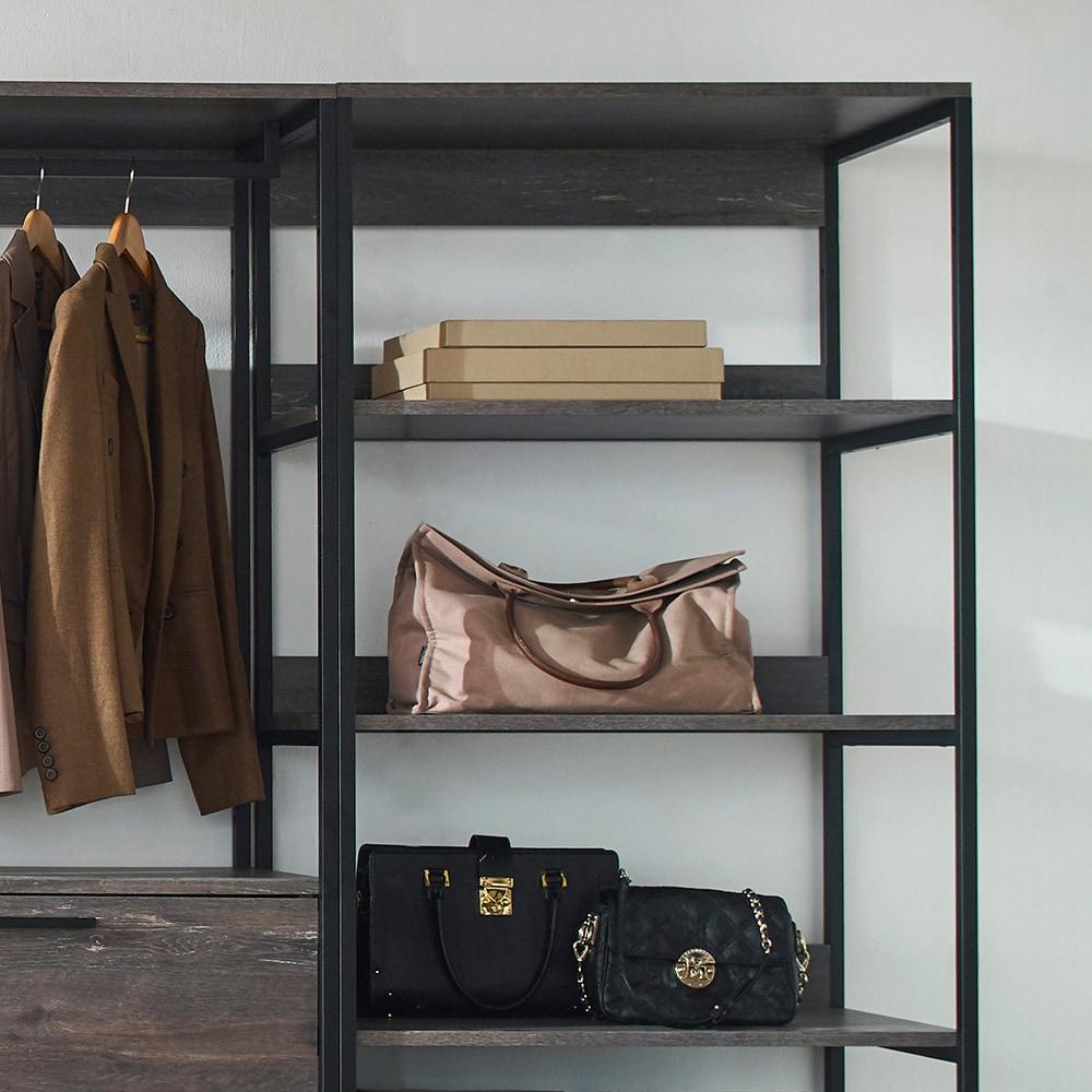 Klair Living Monica Wood Walk-in Closet System in Rustic Gray