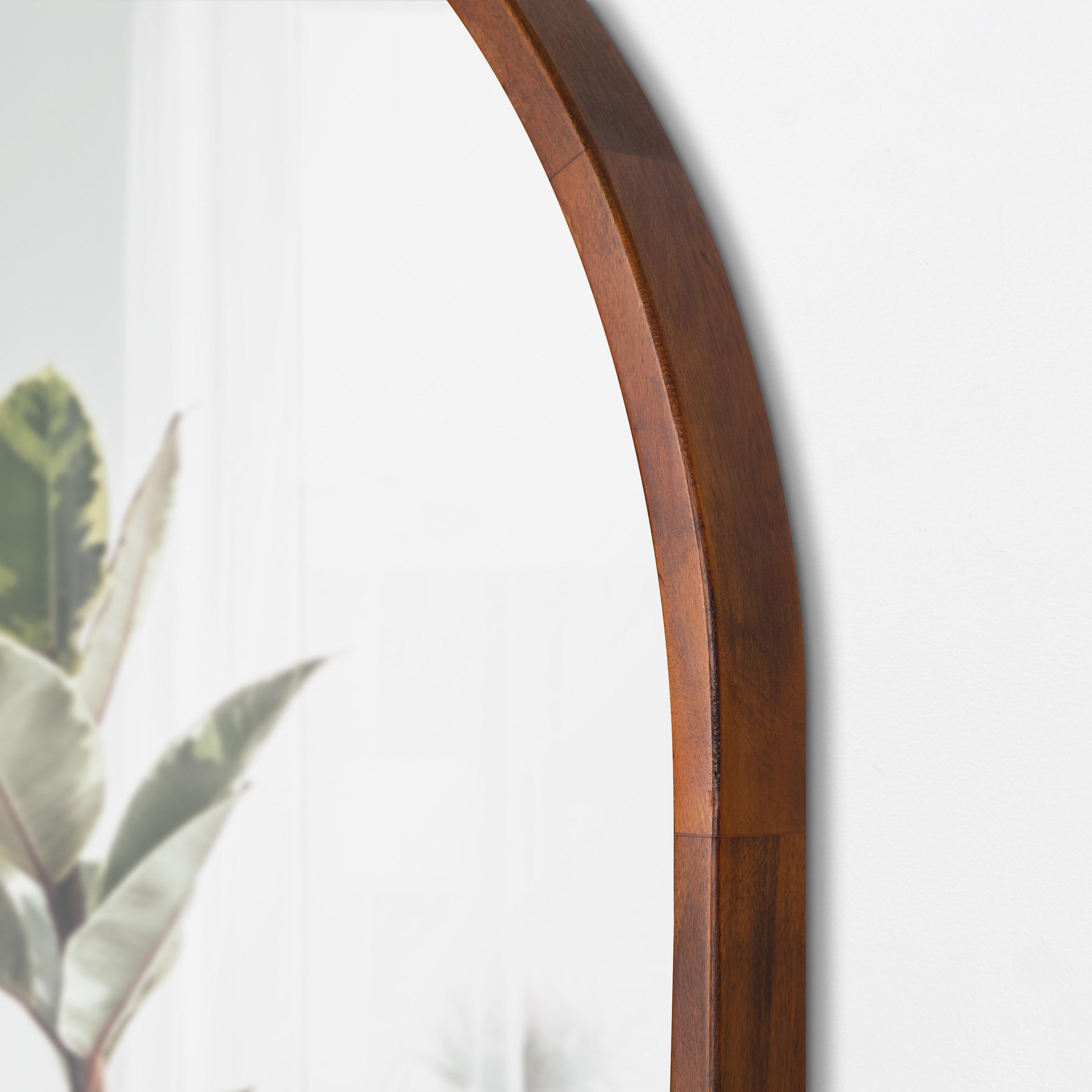 Kate & Laurel All Things Decor 24"x32" Valenti Mid-Century Modern Arched Wall Mirror: Includes Mounting Hardware
