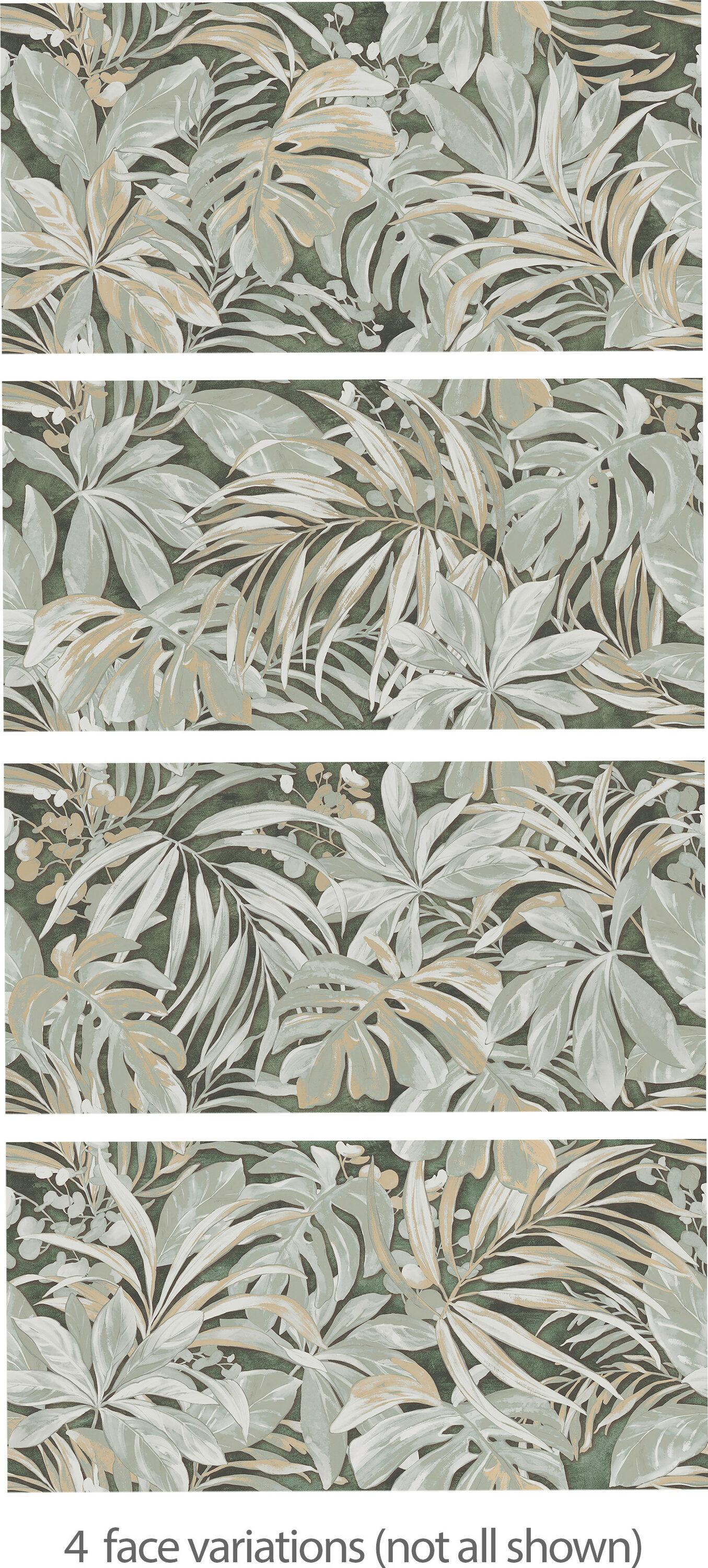 Parete Tropici 24" x 47" Porcelain Natural / Floral Wall & Floor Tile