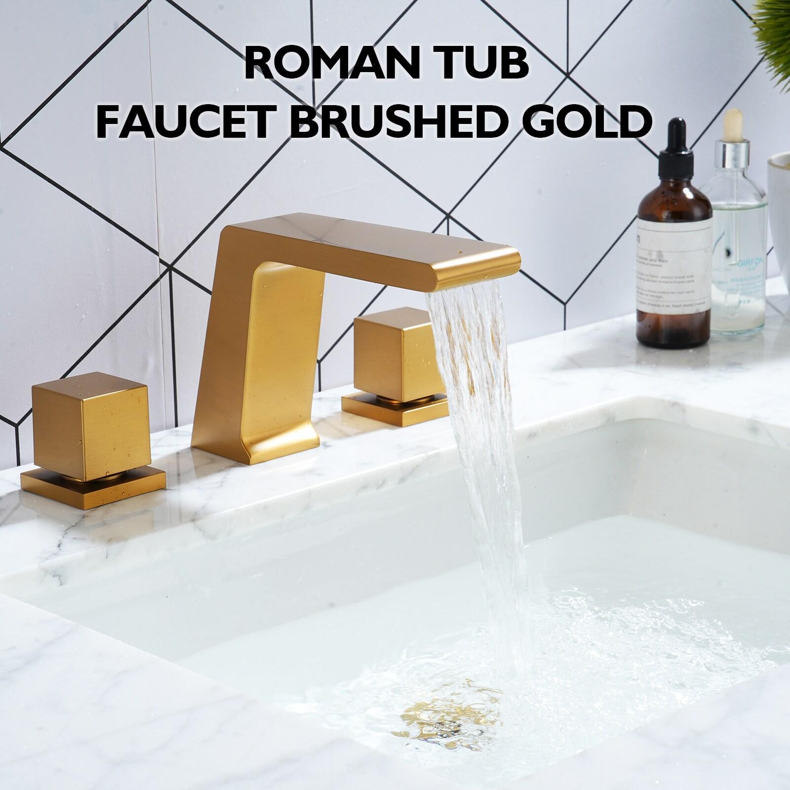 Widespread Faucet 2-Handle Bathroom Faucet with 3 Holes and Pop Drain