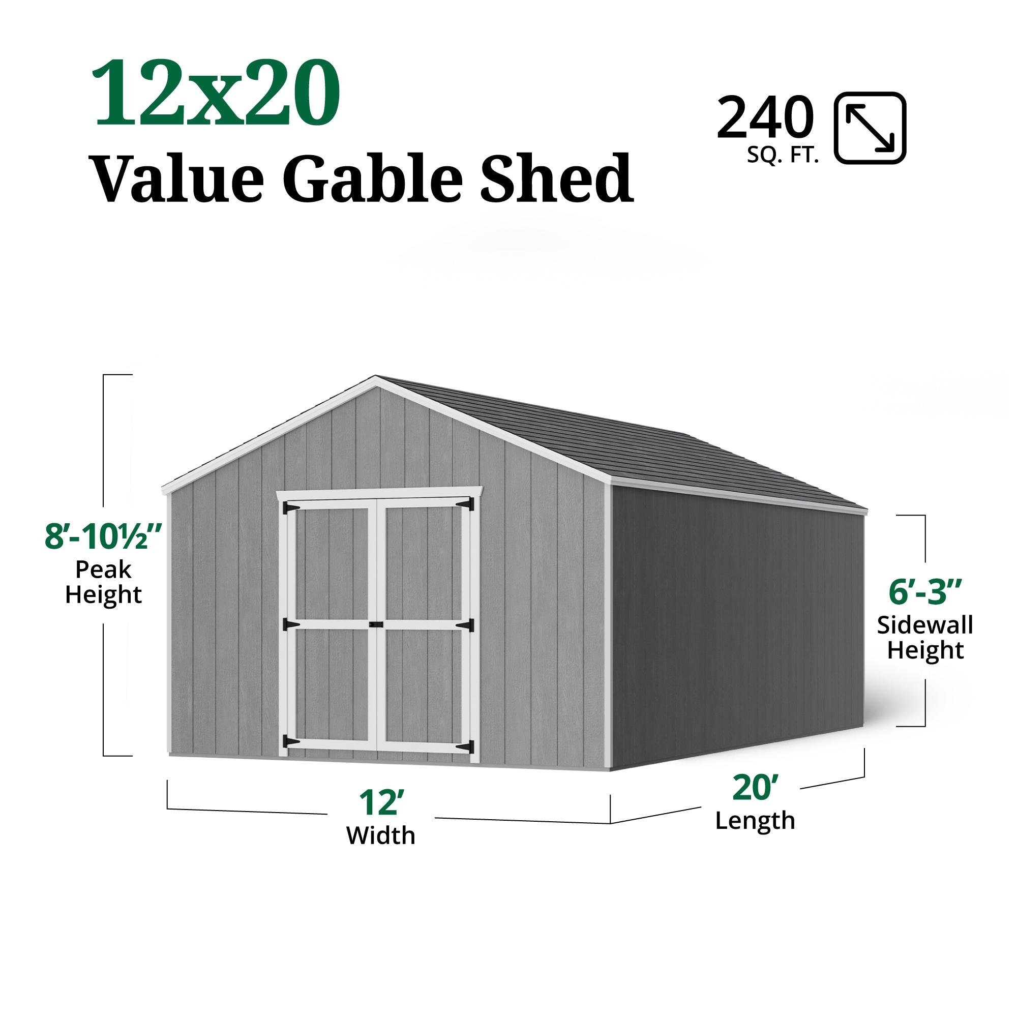 Little Cottage Co. Value Gable Outdoor Wood Storage Shed