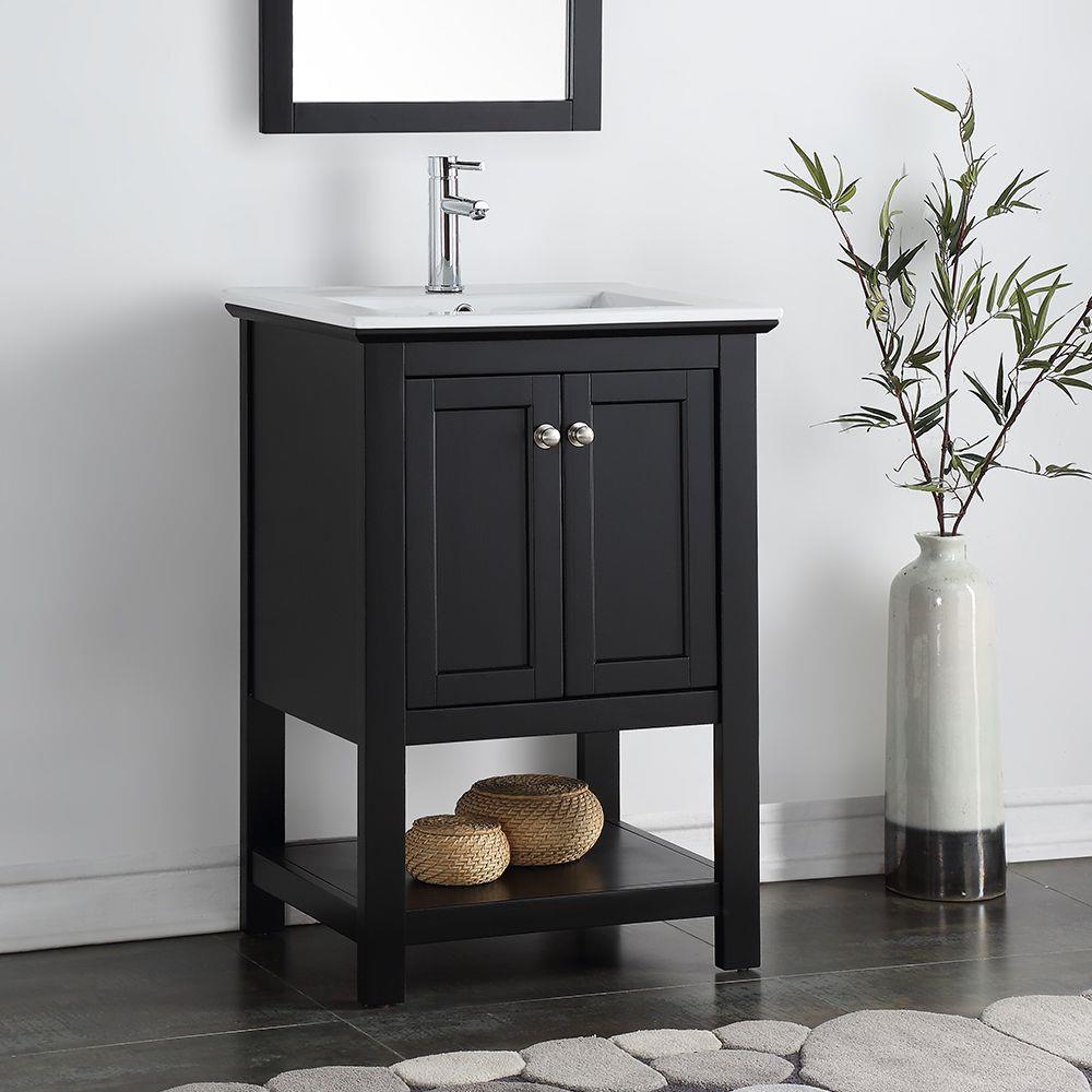 Manchester 24" Freestanding Single Sink Bathroom Vanity with Integrated Sink (Faucet Not Included)