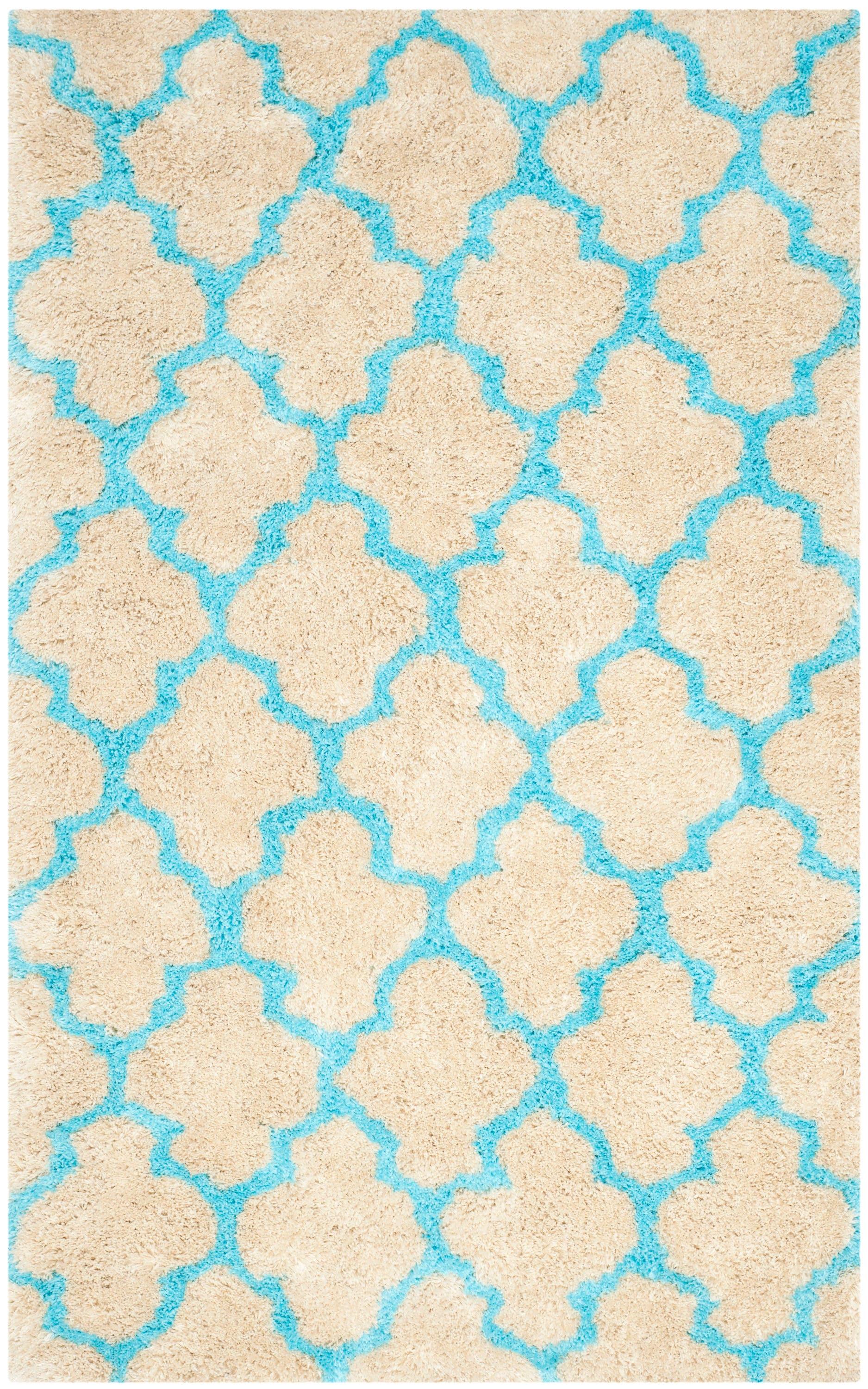 Barcelona Shag Hand Tufted Performance Geometric Rug