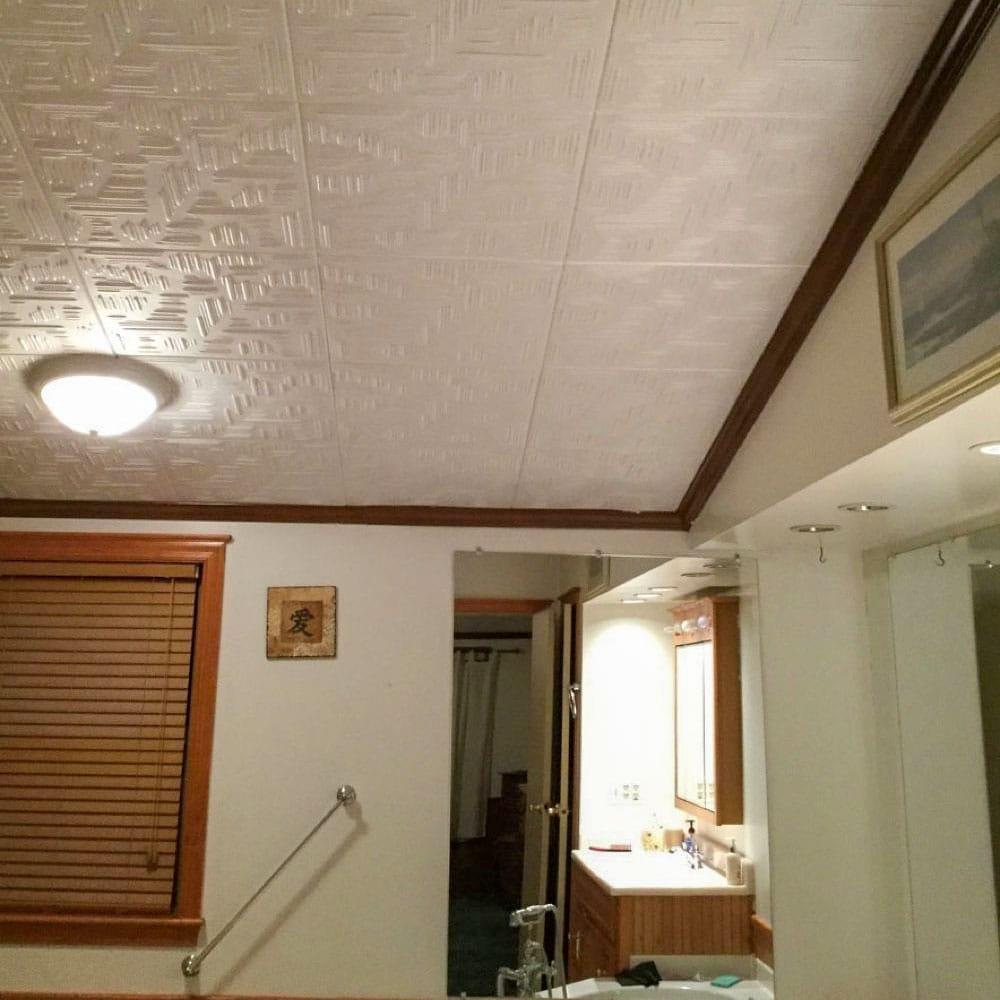 A La Maison Ceilings Country Wheat 1.6 ft. x 1.6 ft. Polystyrene Glue-up Ceiling Tile (Set of 8)
