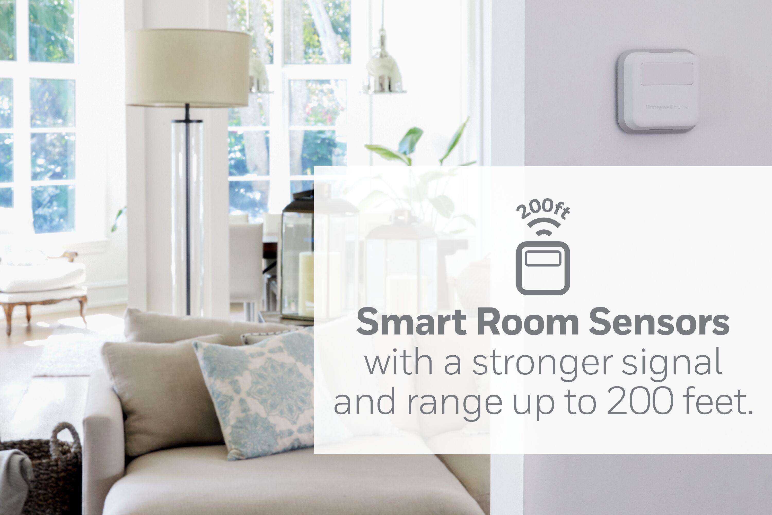 Honeywell Home Smart Room Sensor: Wireless Thermostat Control, Smartphone App, T9 Compatible, White, 2-Year Warranty