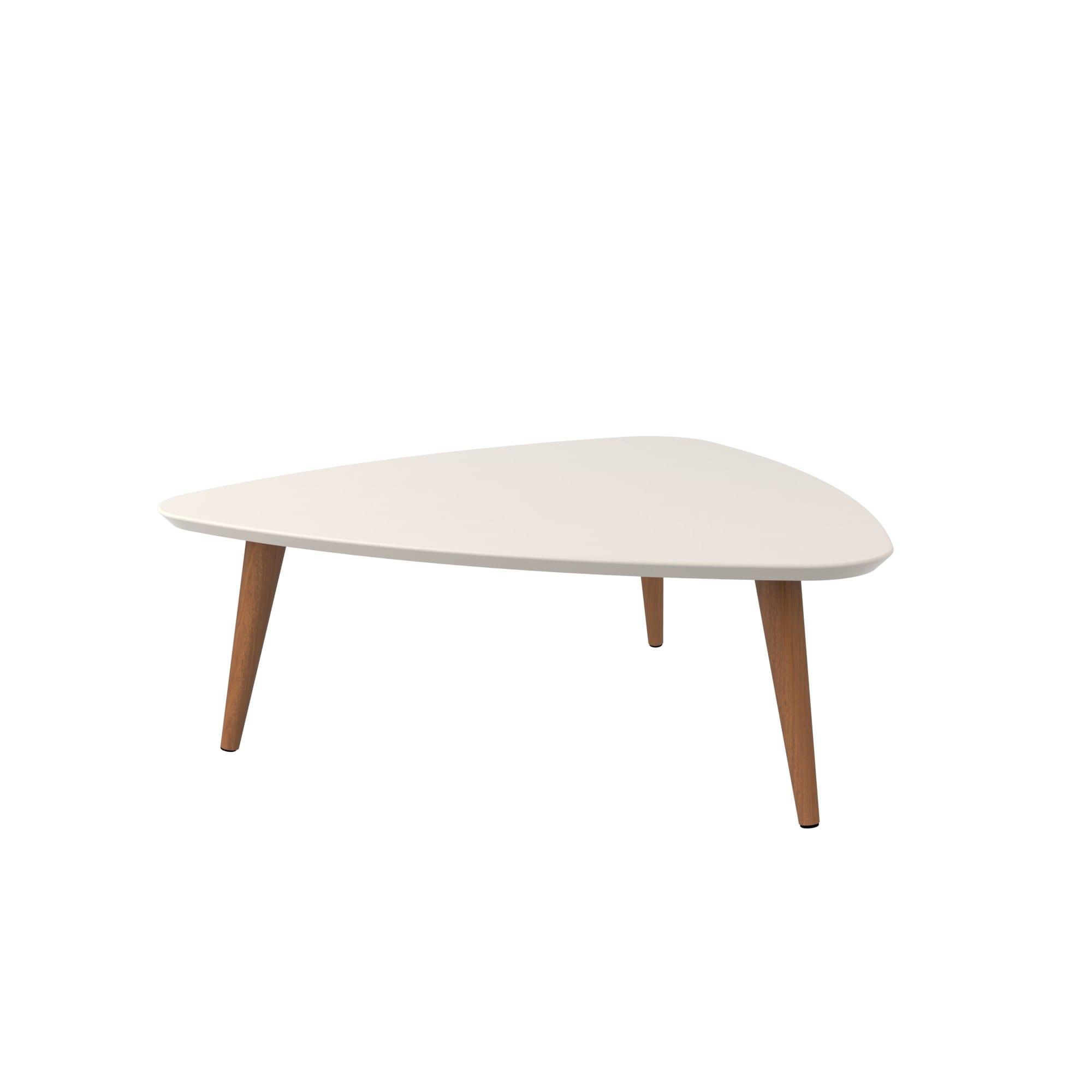Utopia 17.51" High Triangle Coffee Table with Splayed Legs Gloss