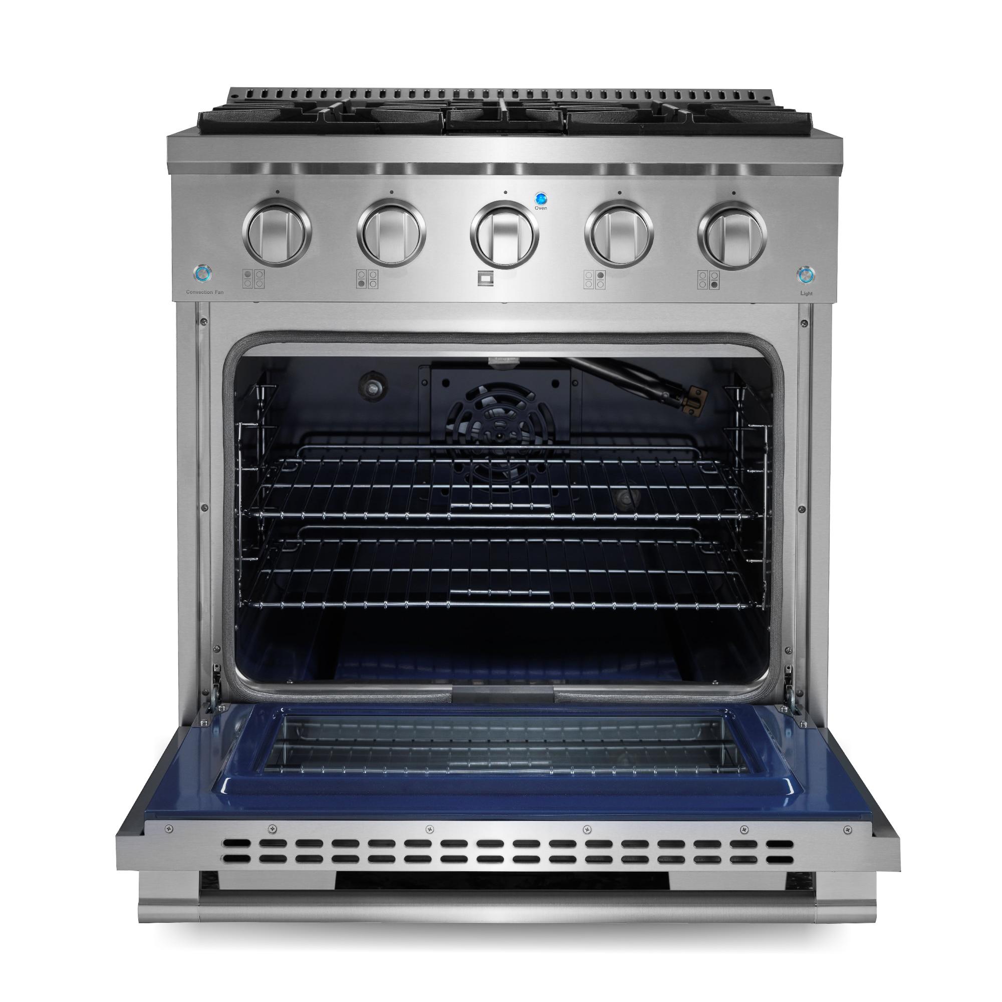 30 in. 3.5 cu. ft. Gas Range with 4 Burners in Stainless Steel