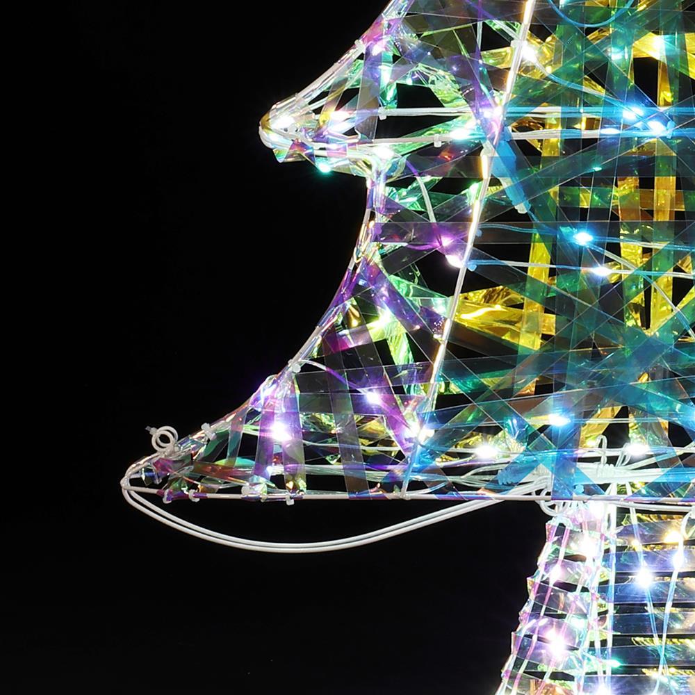 LuxenHome Lighted Christmas Tree Indoor and Outdoor Holiday Decoration Multicolored