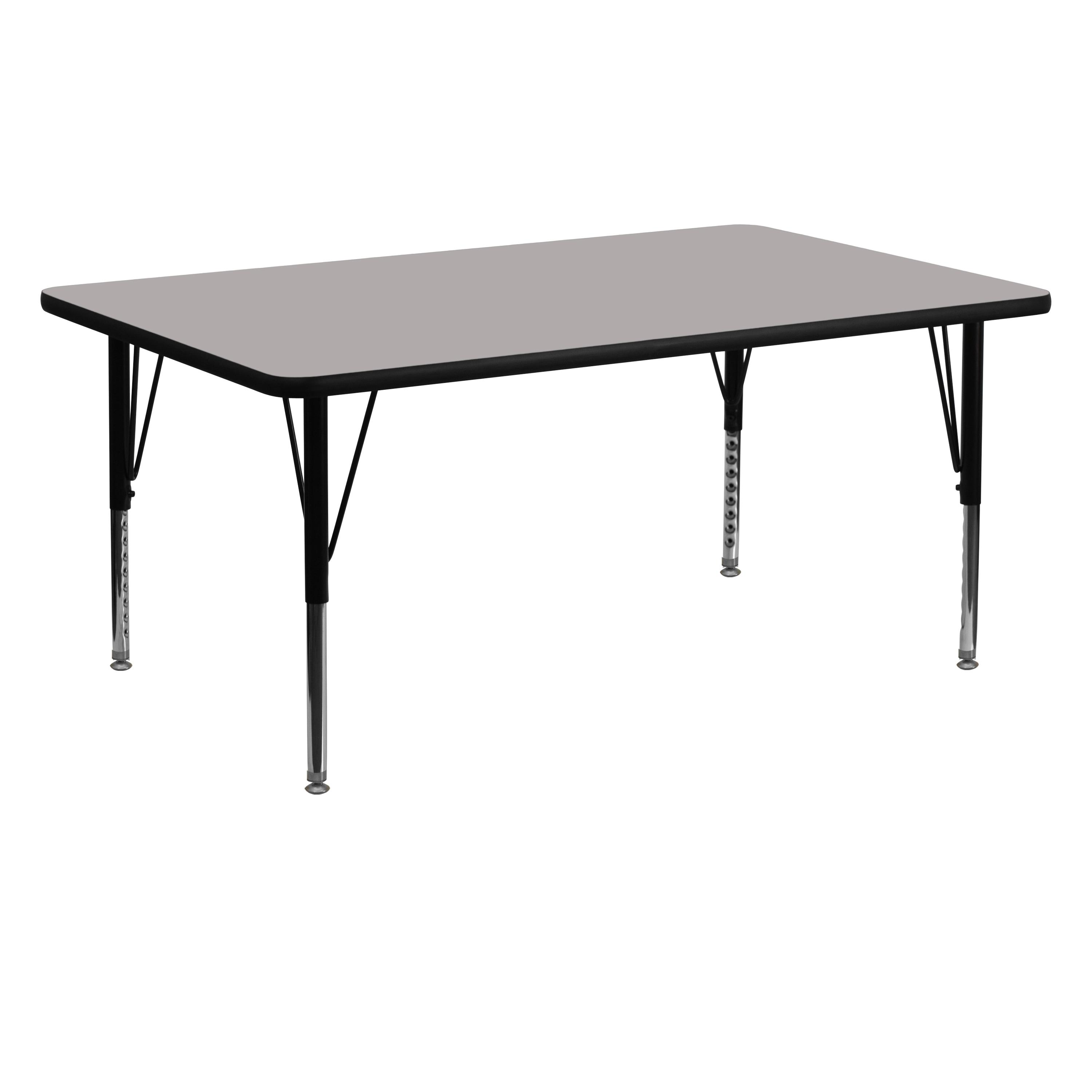 Goddard 24''W x 48''L Rectangular HP Laminate Activity Table - Adjustable Legs
