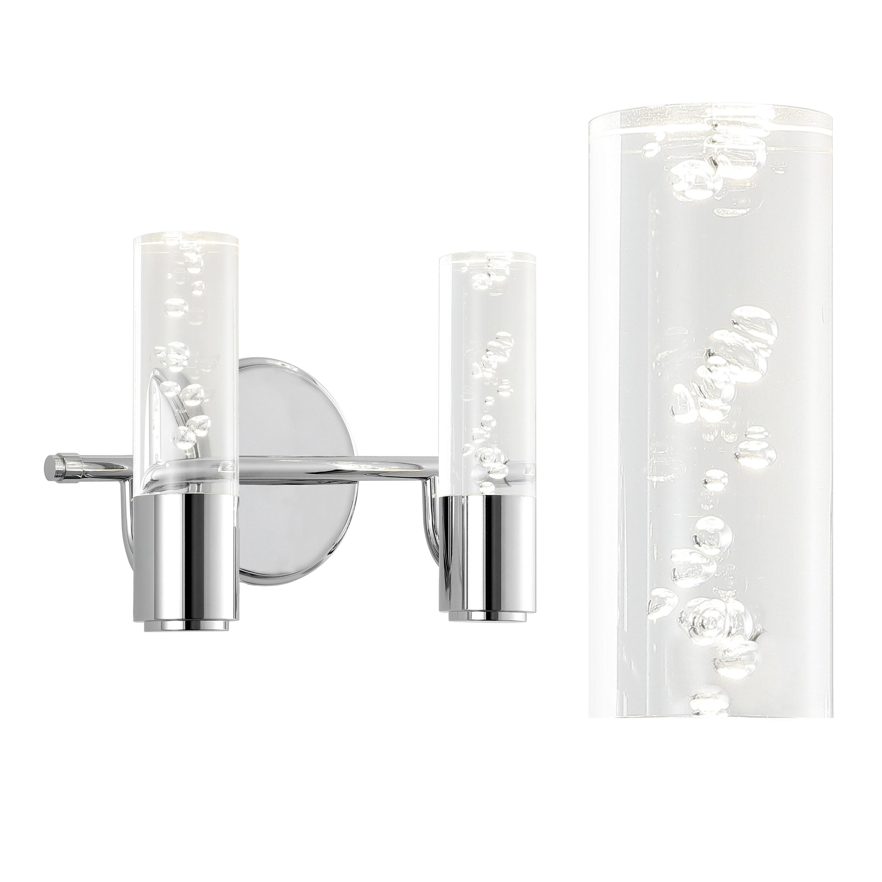 Bolha 10.75" Chrome Minimalist Bubble LED Vanity Light