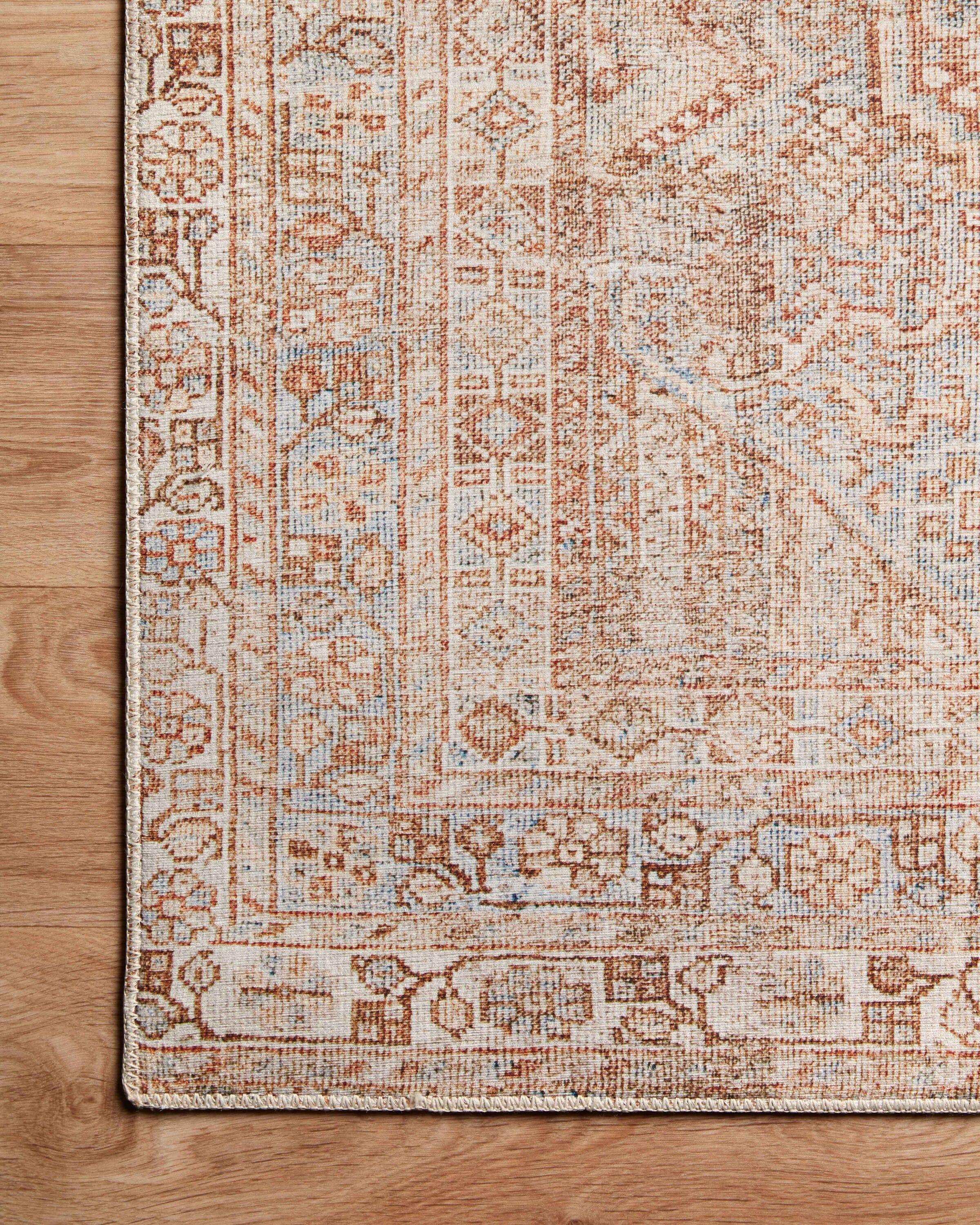 Jules Rug by Chris Loves Julia x Loloi - Tangerine and Mist / 2' x 5'