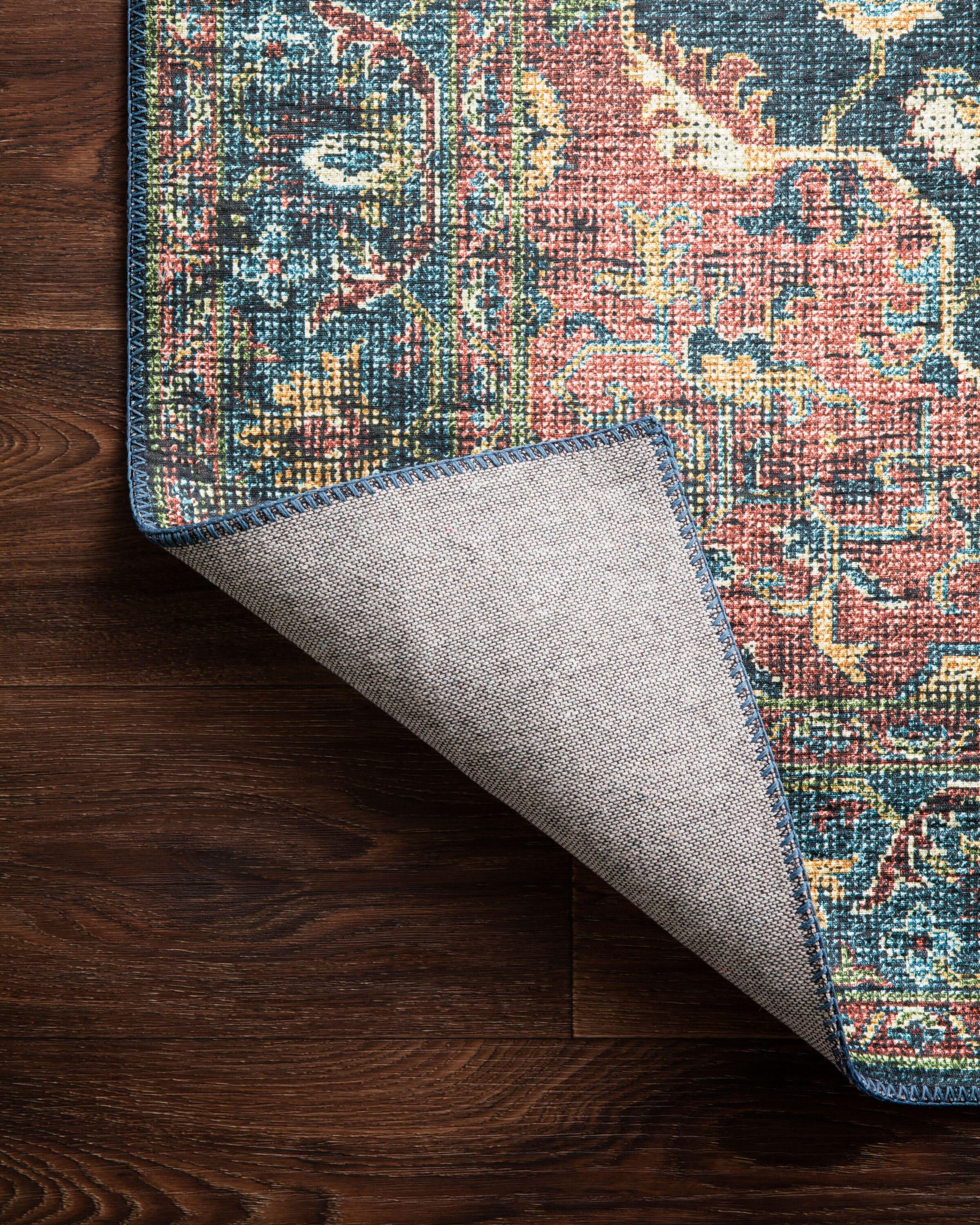 Loloi II Skye Collection SKY-08 Denim/Brick 6'-0" x 6'-0" Round Area Rug
