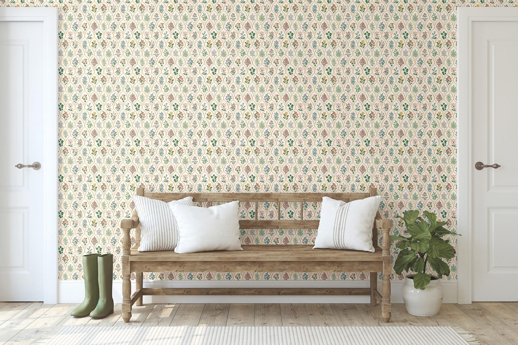 Rifle Paper Co. Hawthorne 27' x 27" Wallpaper
