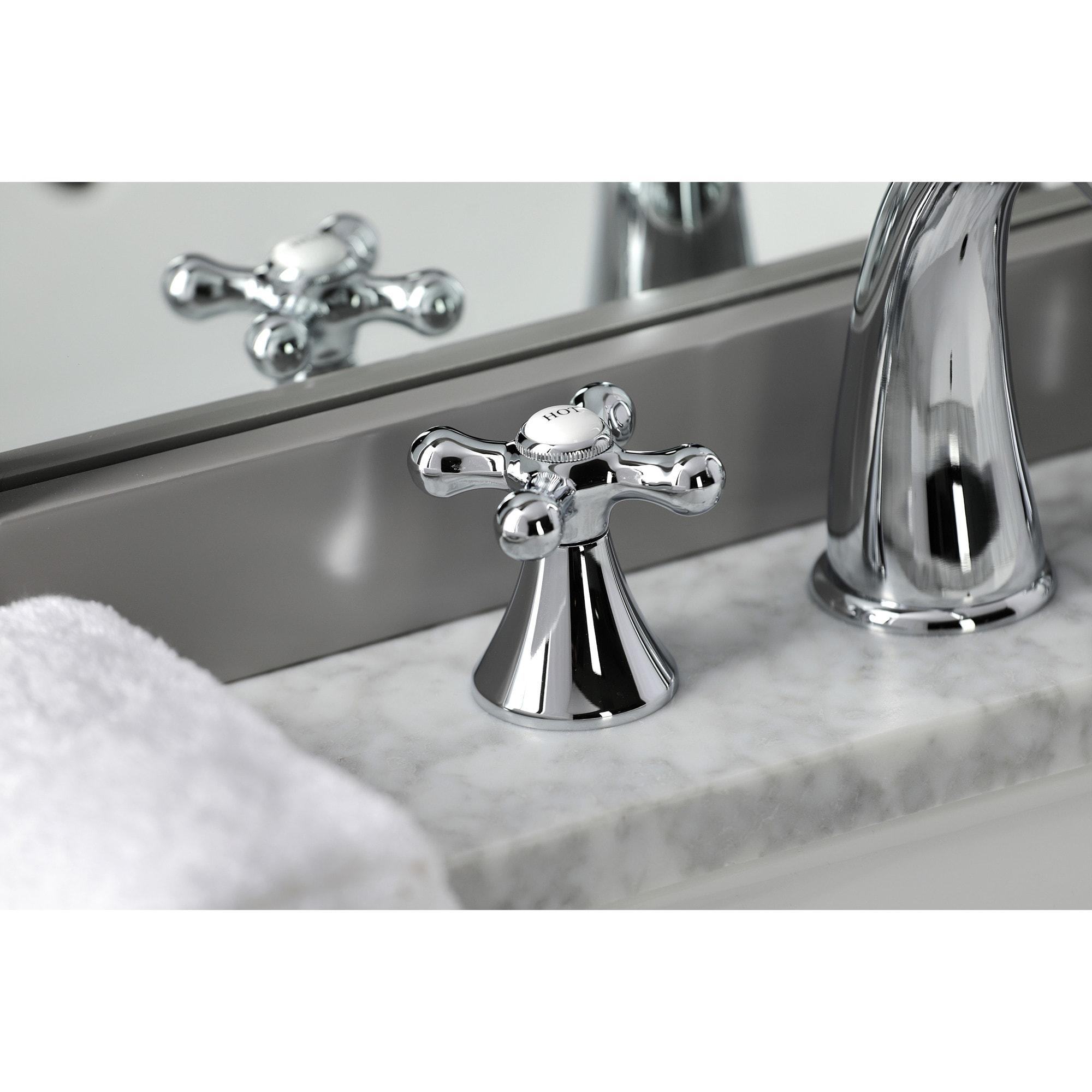 Widespread Bathroom Faucet with Drain Assembly