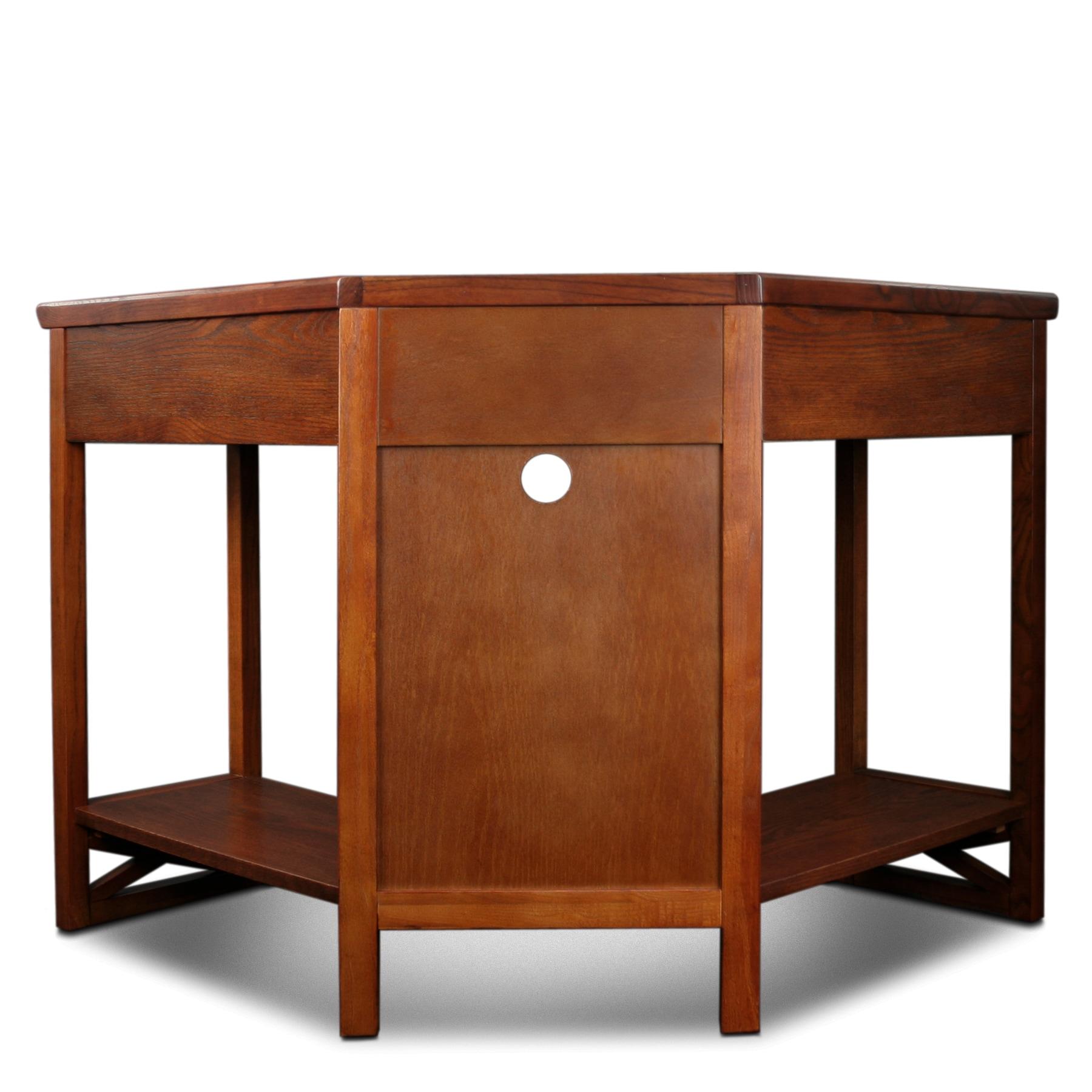 Leick Furniture Corner Computer Desk in Oak