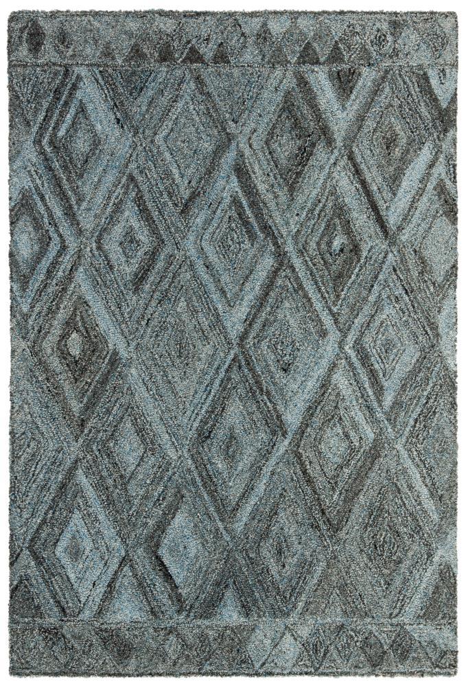 Abstract ABT618 Handmade Indoor Area Rug - Blue/Black - 4'x6' - Safavieh