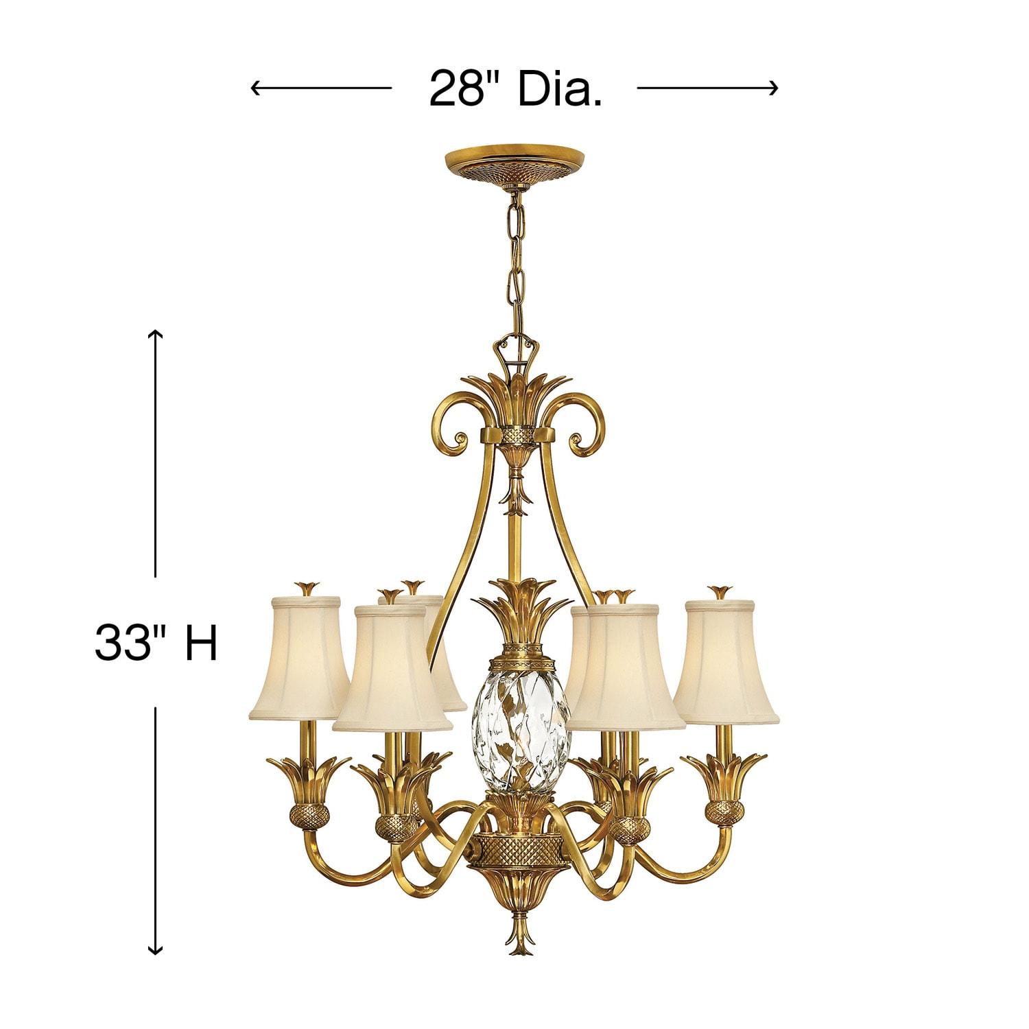 Hinkley Plantation 7-Light Pineapple Chandelier