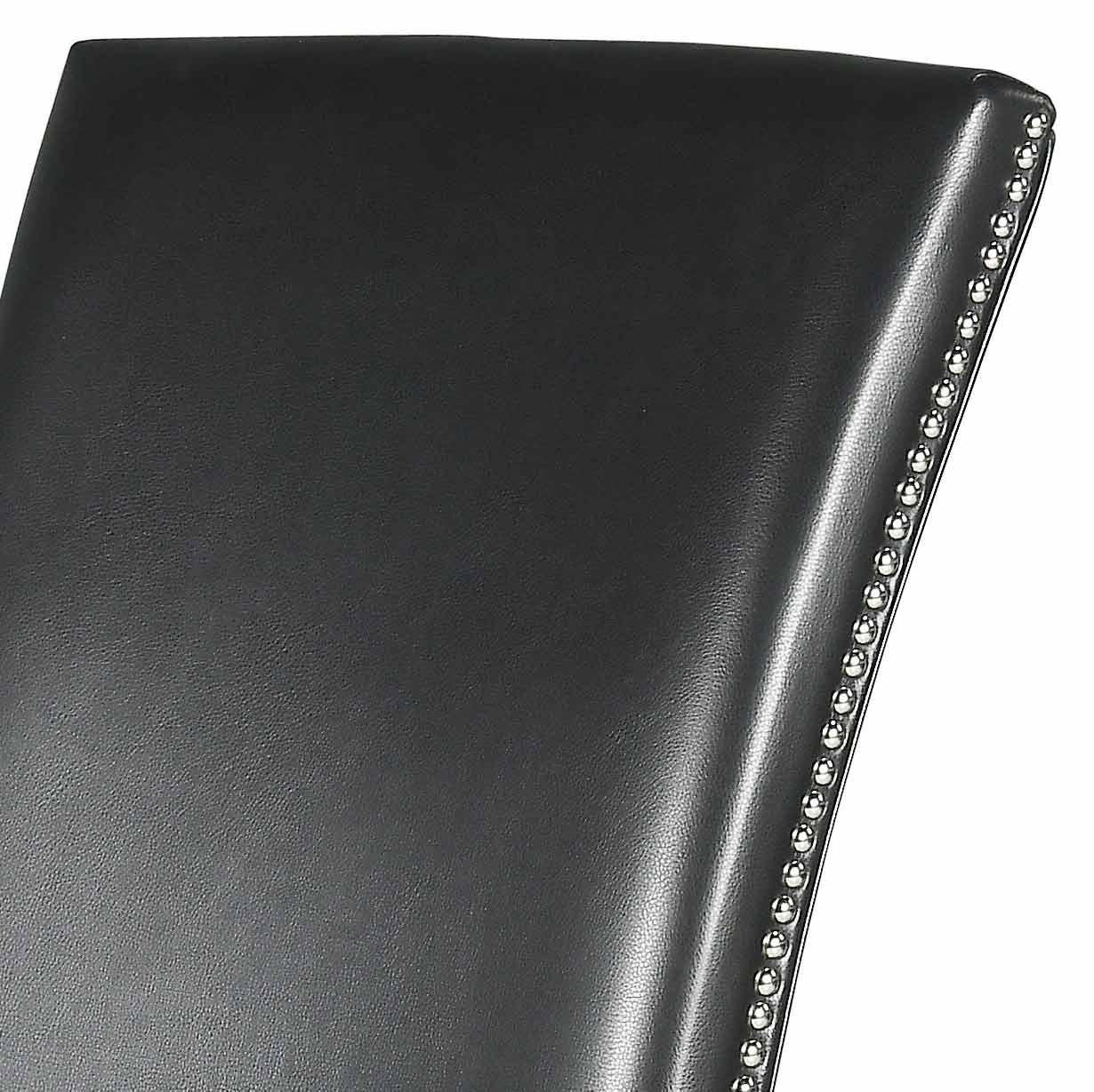 Bowery Hill Transitional Upholstery Side Chair in Black Finish (Set of 2)