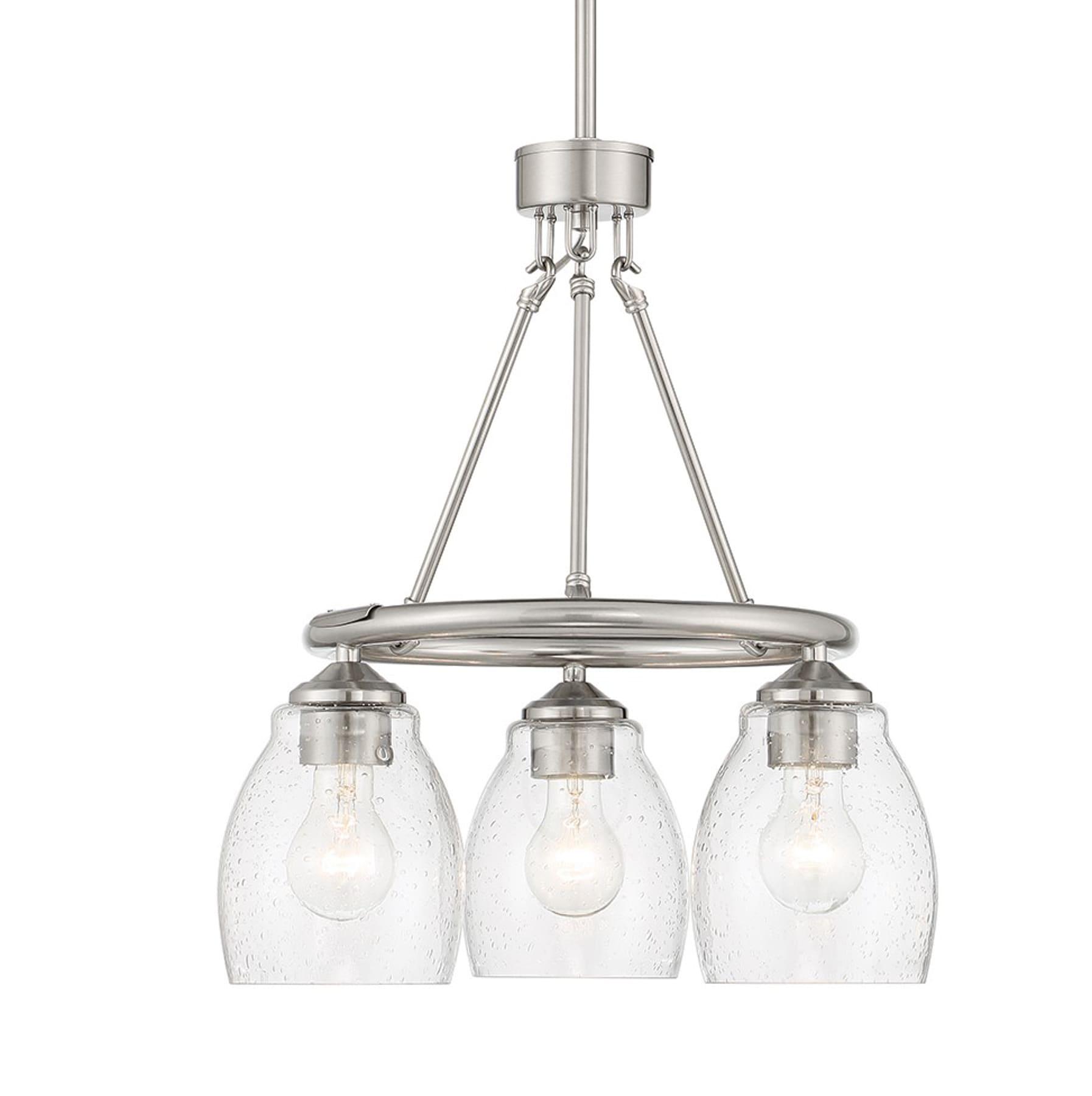 3 Light Chandelier-18.13 Inches Tall And 17 Inches Wide-Brushed Nickel Finish    -Traditional Installation Minka Lavery 2437-84
