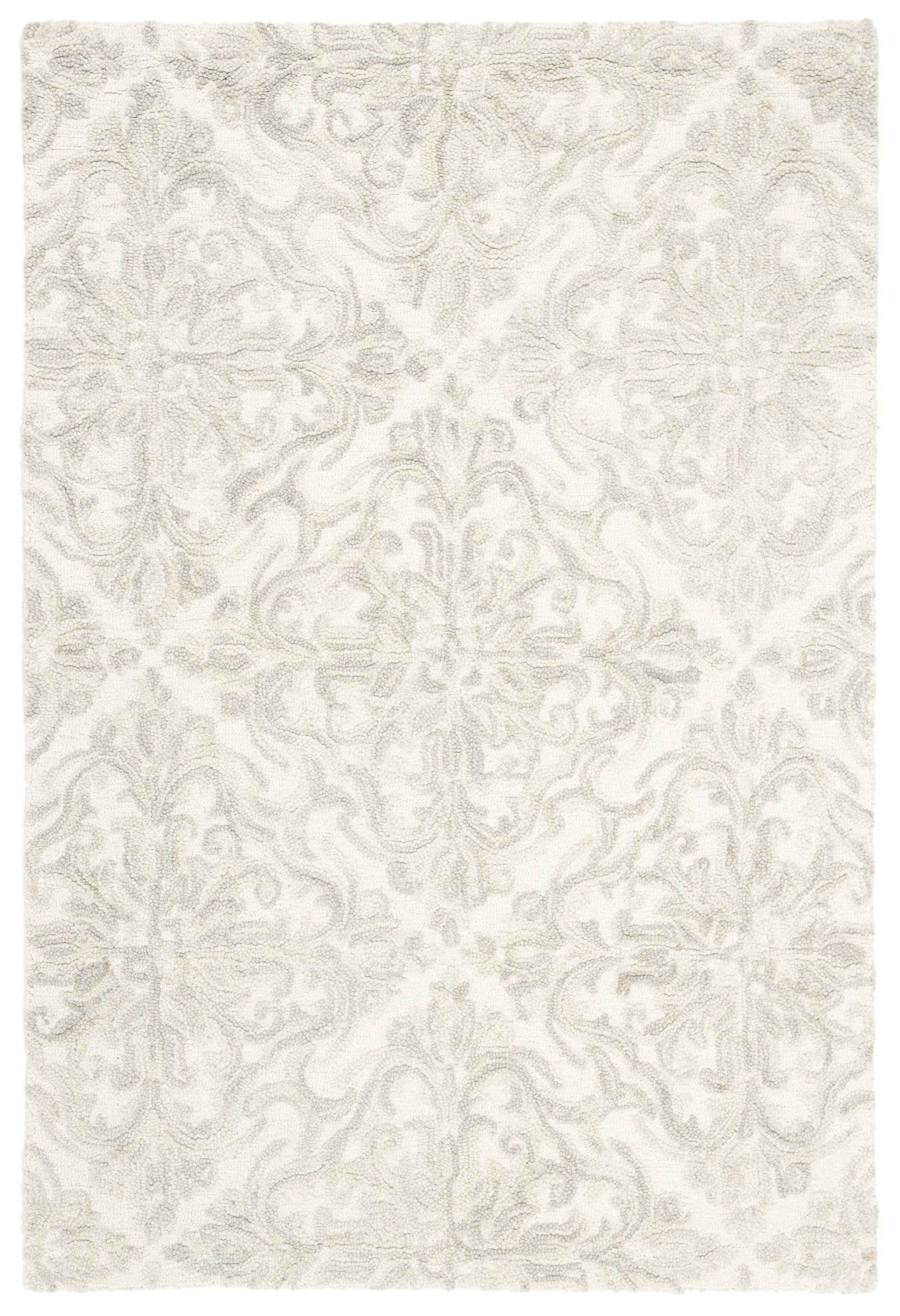 Blossom BLM103 Hand Tufted Area Rug - Ivory/Grey - 5'x8' - Safavieh.
