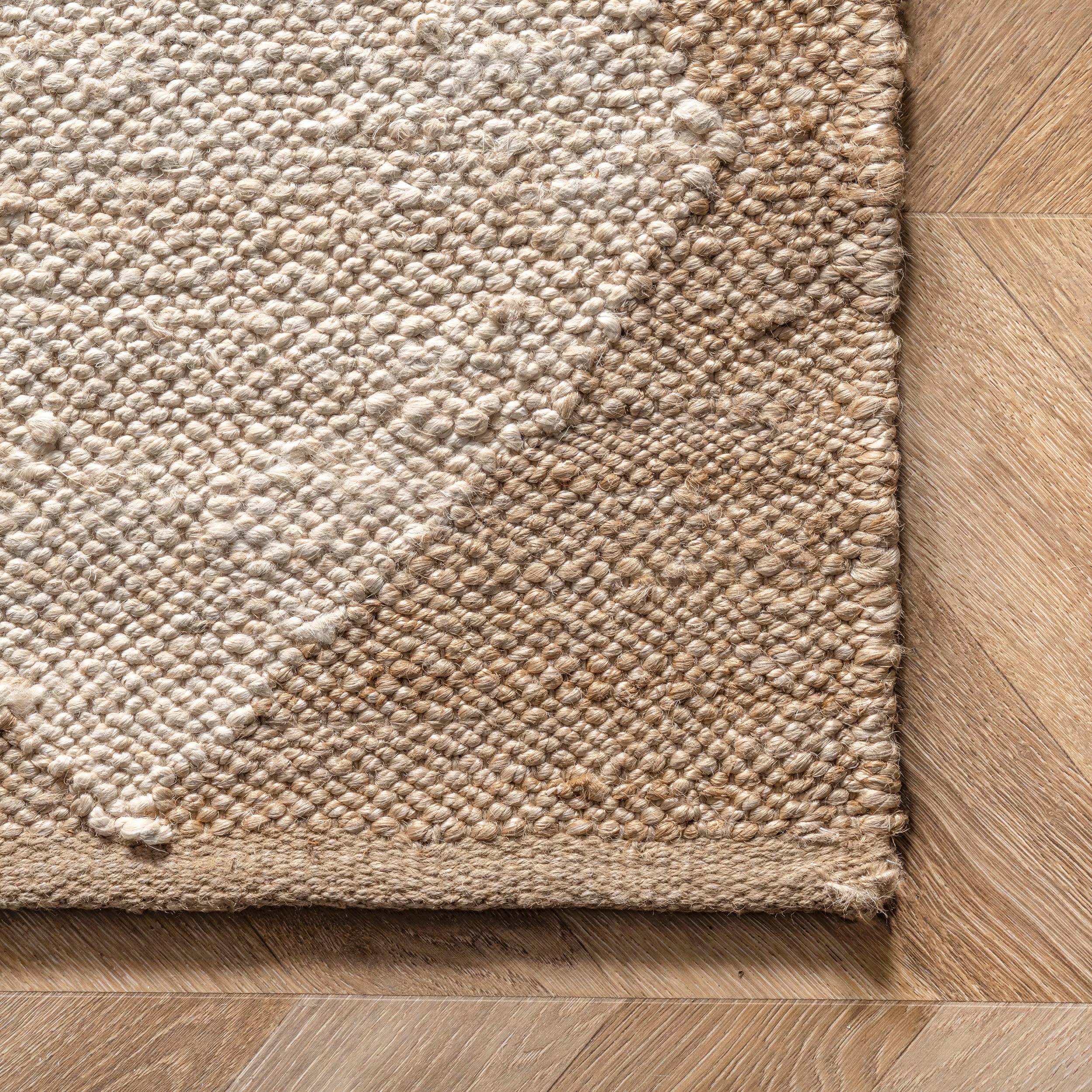 Nuloom Louie Diamond Checkerboard Jute Area Rug, 9' x 12', Natural