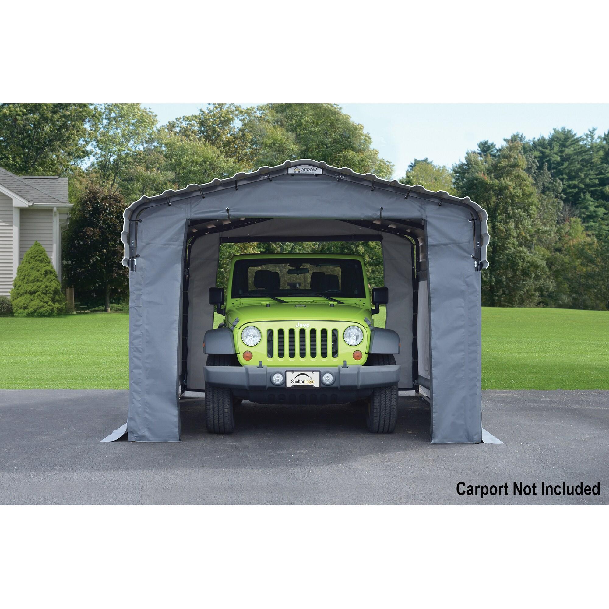 Arrow Enclosure Kit for Arrow Carport 10ft x 15ft Gray