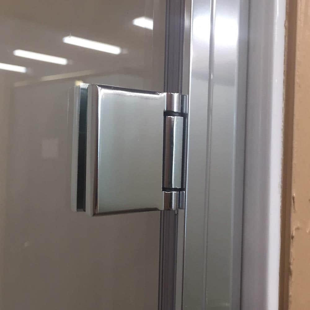 Mini Hinge Oil-Rubbed Bronze Semi-Frameless Hinged Shower Door