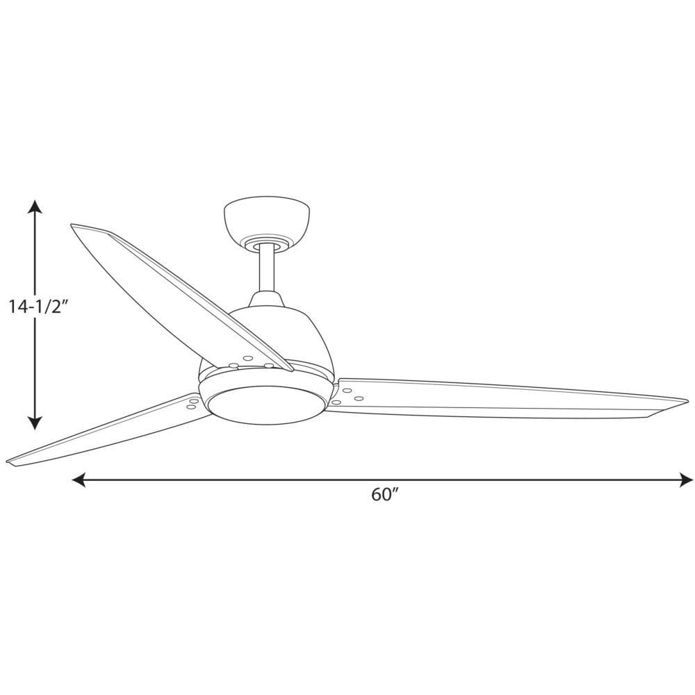 Progress Lighting - 60``Ceiling Fan - Oriole - Wide - Ceiling Fan - 1 Light -