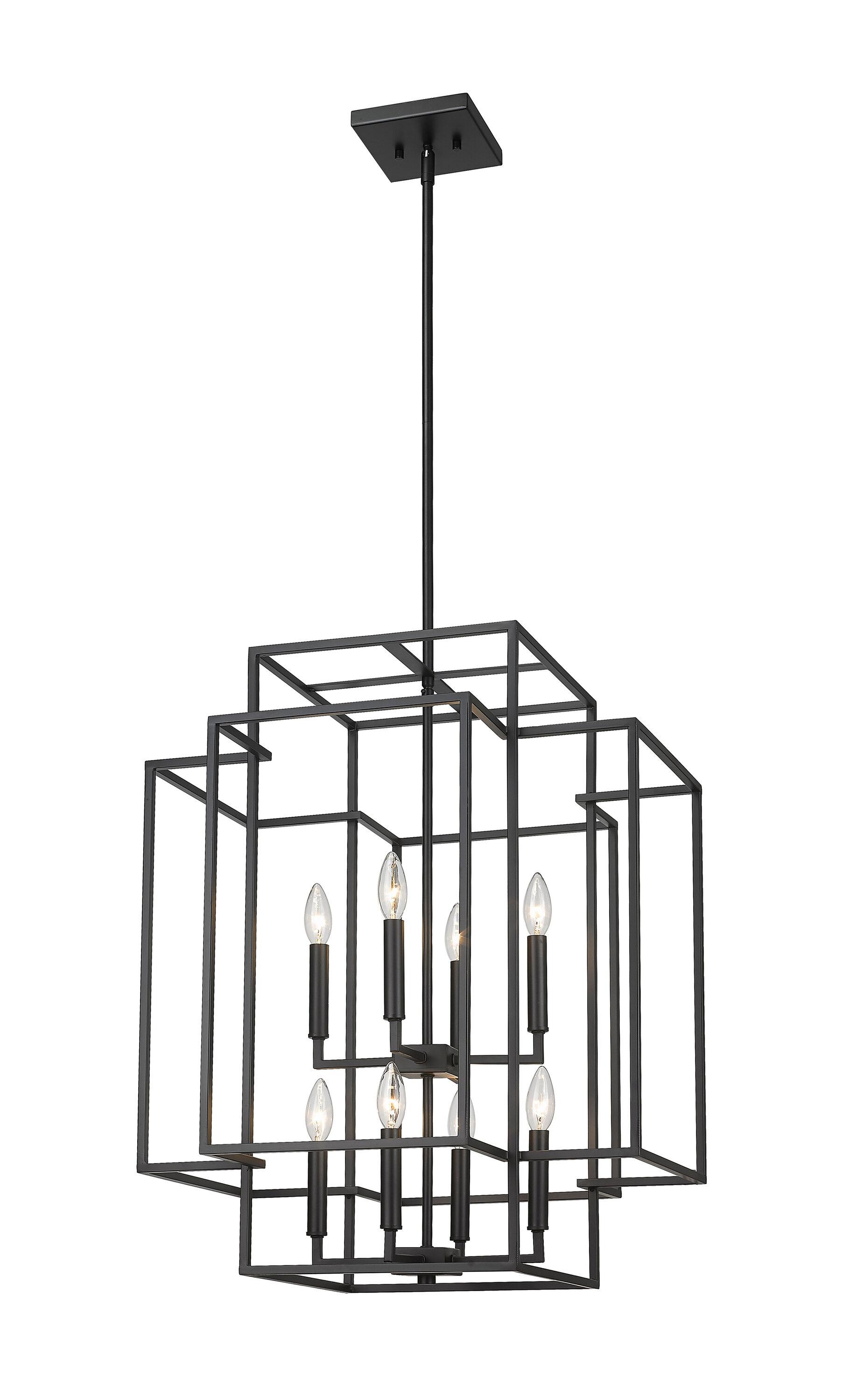 Z-Lite Titania 8 - Light Chandelier in  Matte Black