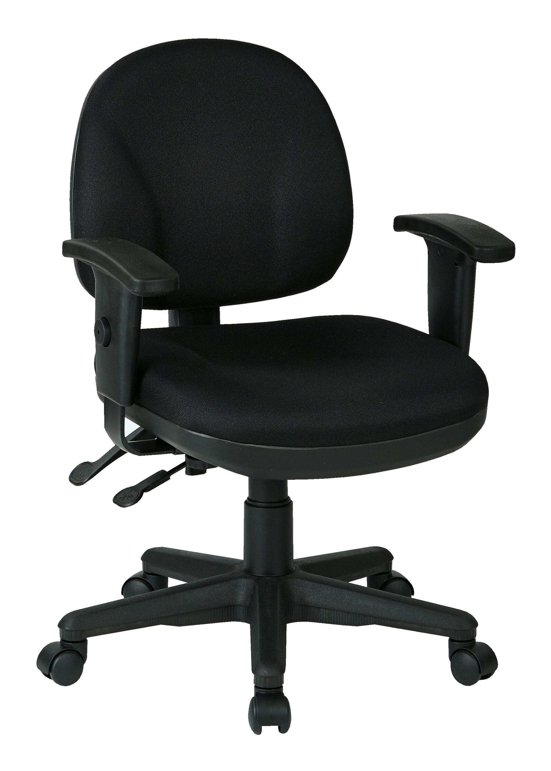 Icon Black Ergonomic Executive Office Chair with Adjustable Arms