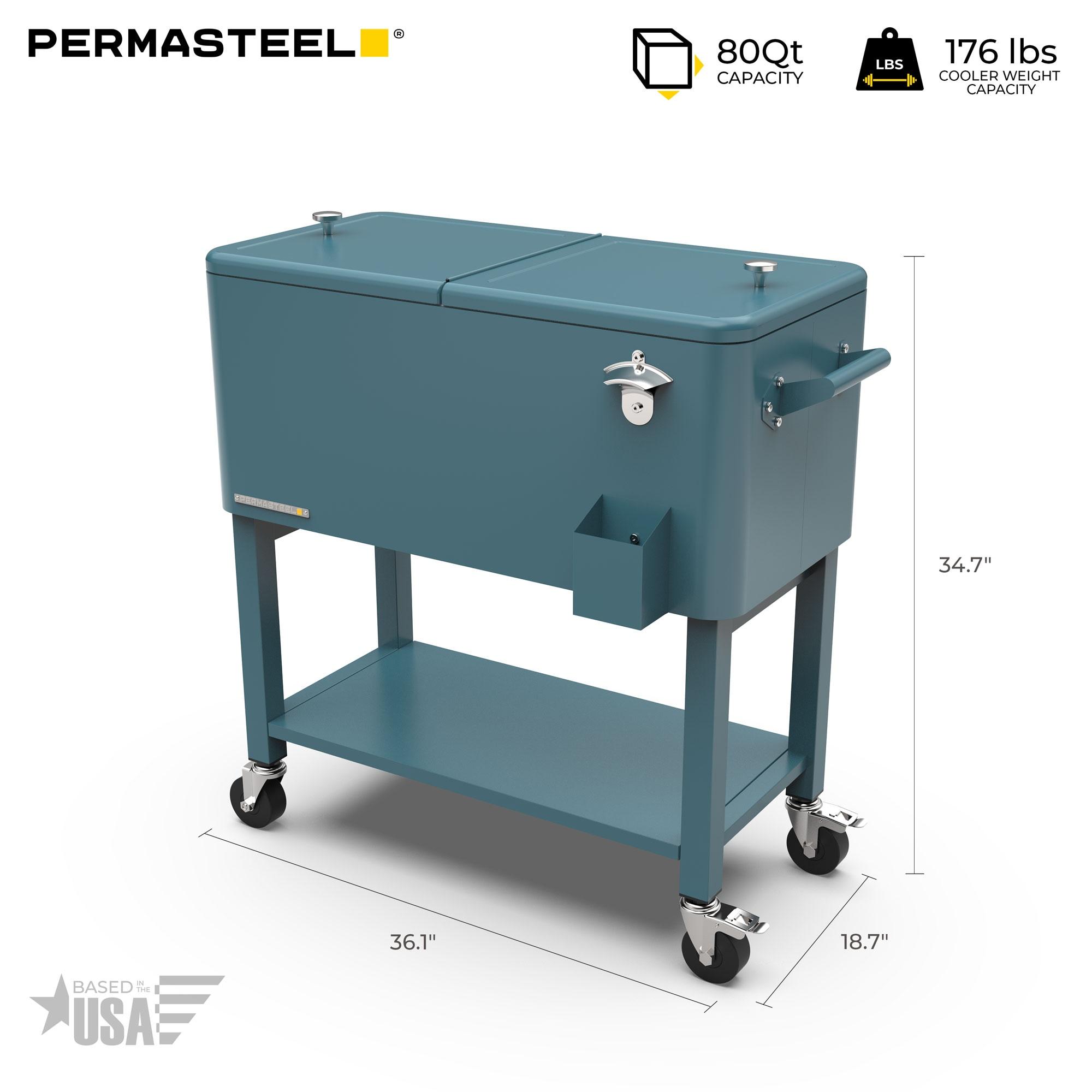 Permasteel 80-Qt Outdoor Patio Cooler with Removable Basin