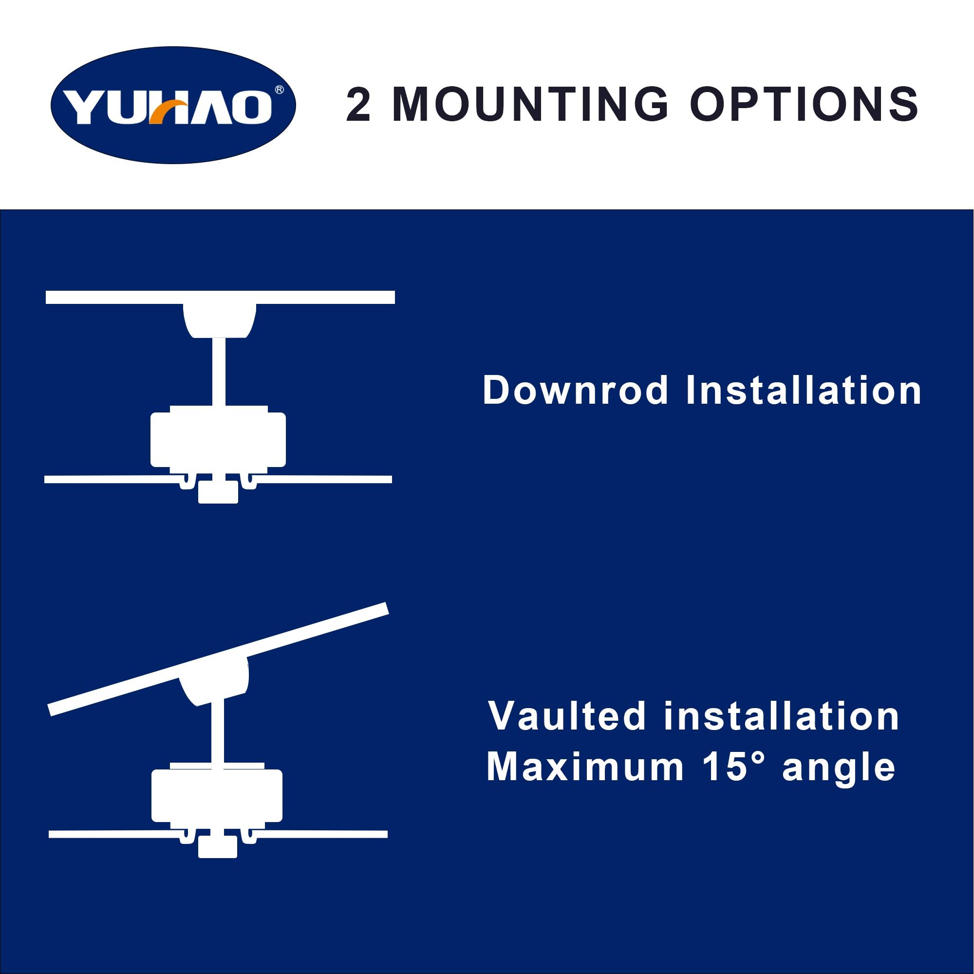 Wellspeed 72 in. Large Ceiling Fan with Integrated LED and 8 Blade, for Mordern Indoor/Outdoor, Black