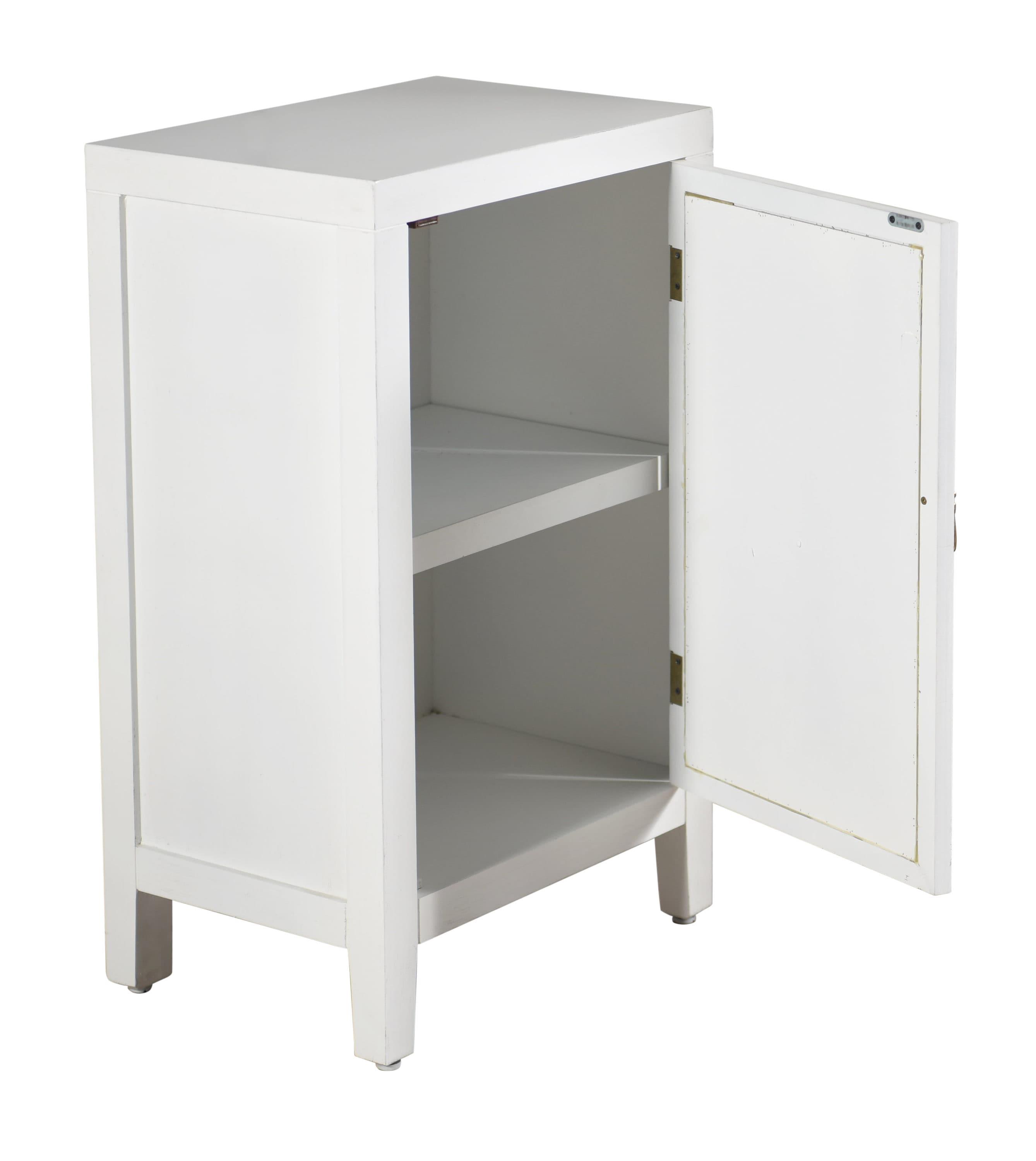 Roxie Rose Nightstand White - StyleCraft: Chic Storage, Mid-Century Modern Design, No Assembly Required