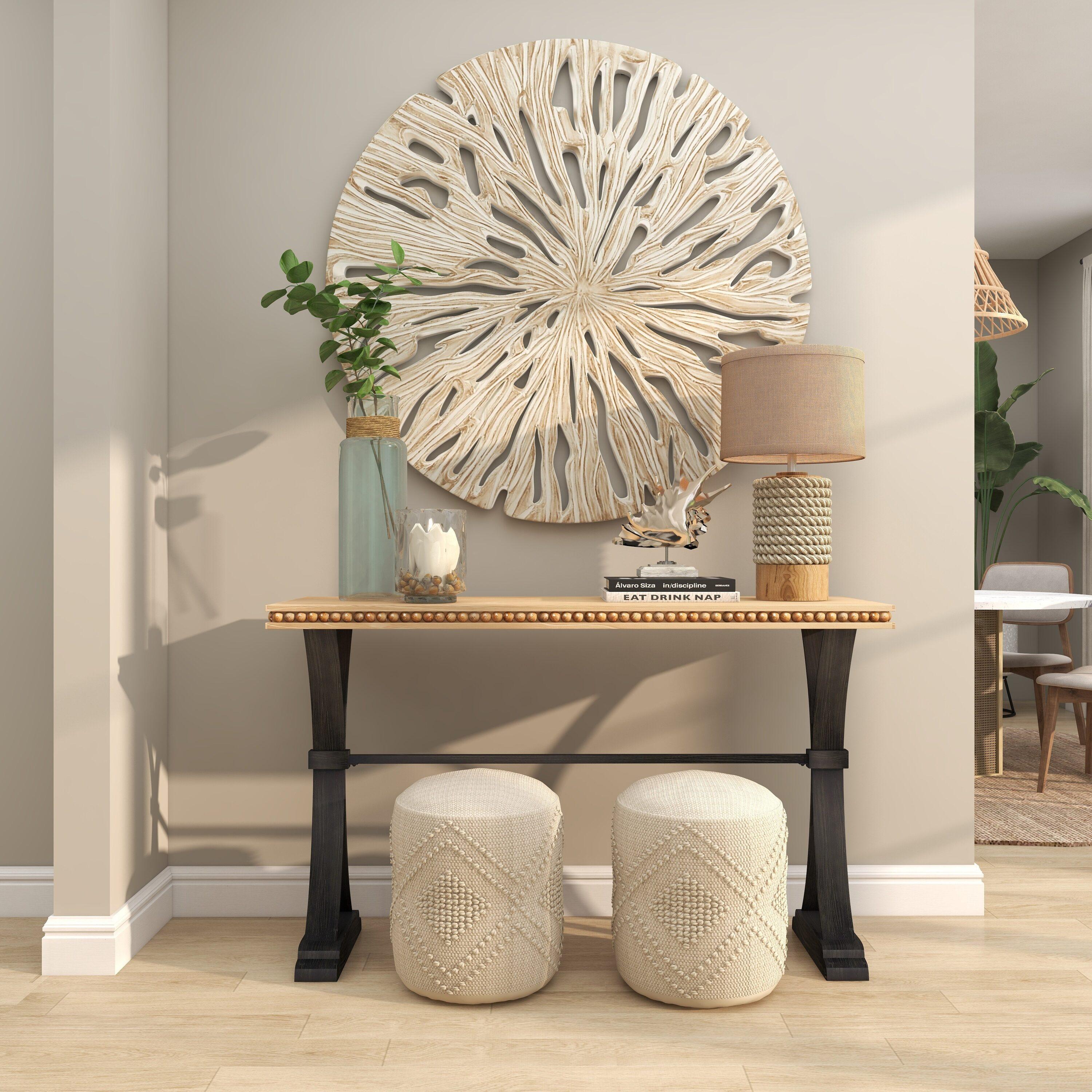 DecMode 18" Spanish Recycled Glass Vase with Rattan Detail
