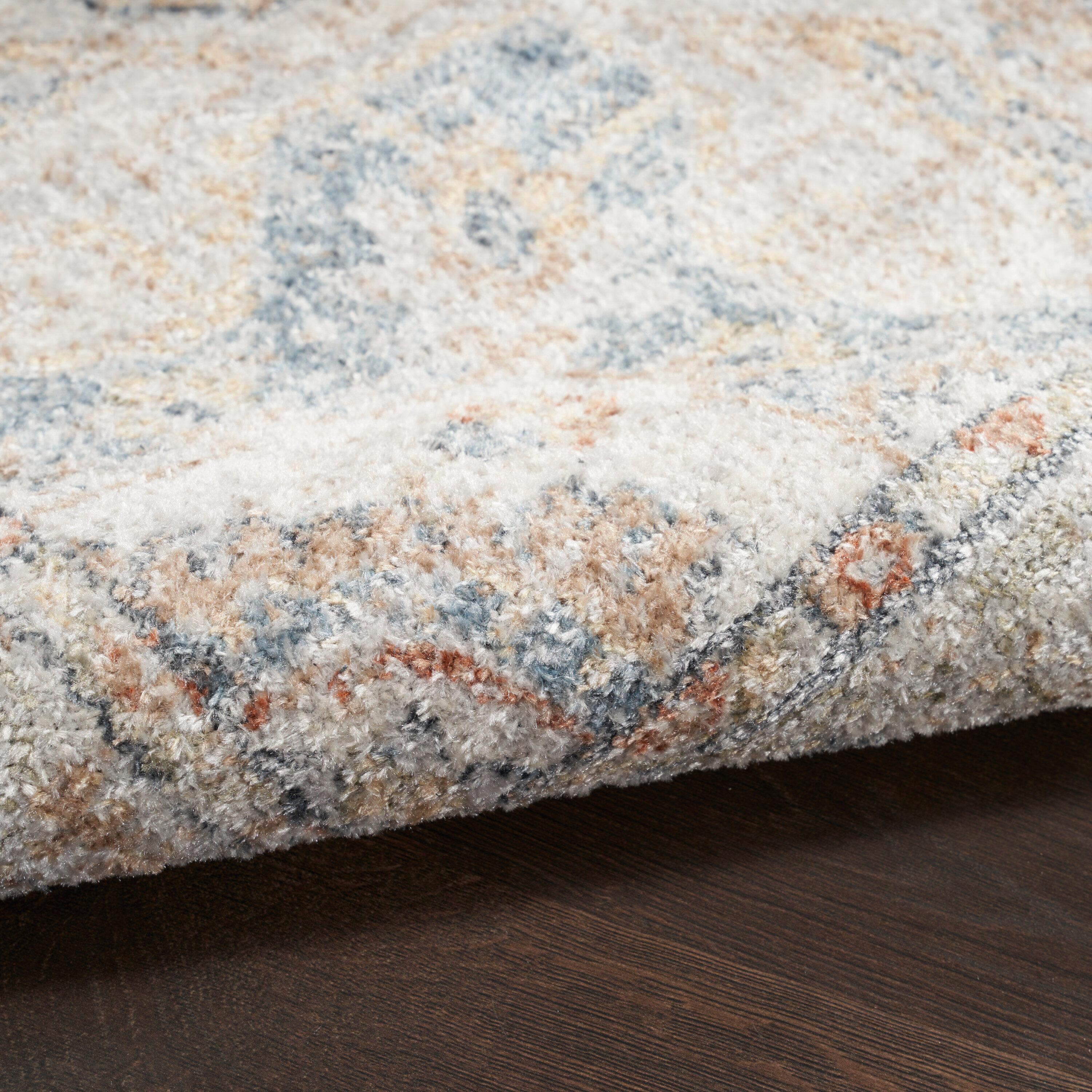 Nourison Astra Machine Washable Vintage Medallion Indoor Rug Denim Multi 7'10" x 10'