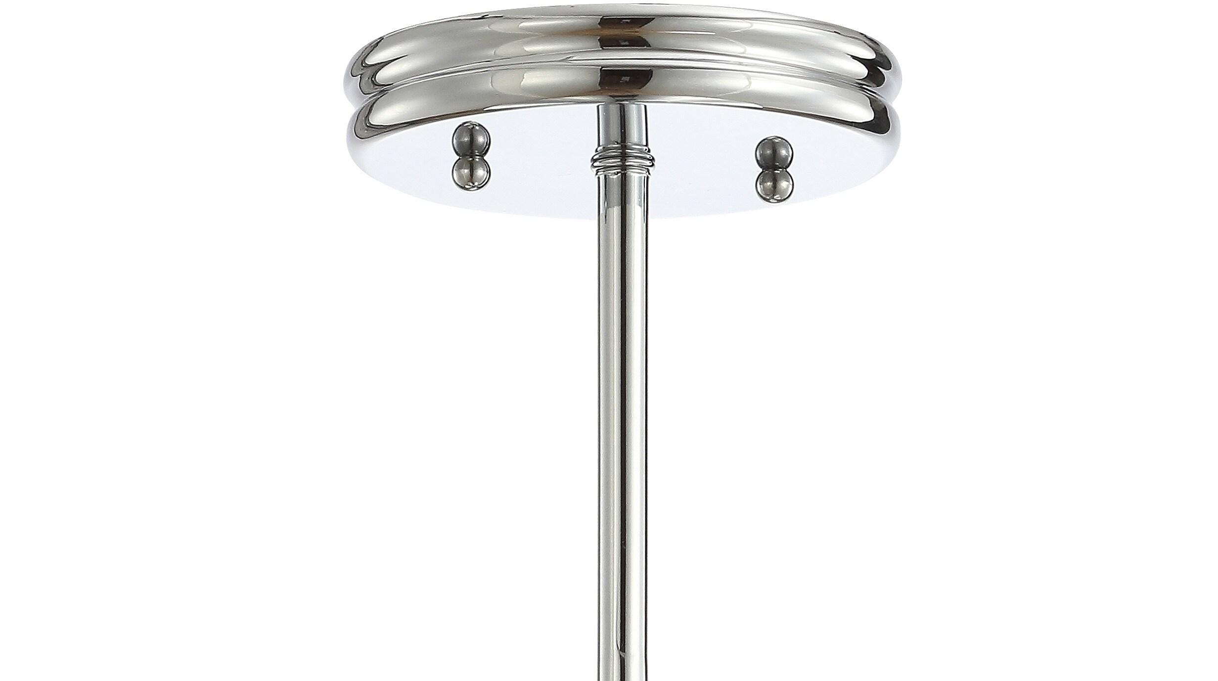 Cisco 11.75" Iron Modern Farmhouse LED Semi Flush Mount, Chrome