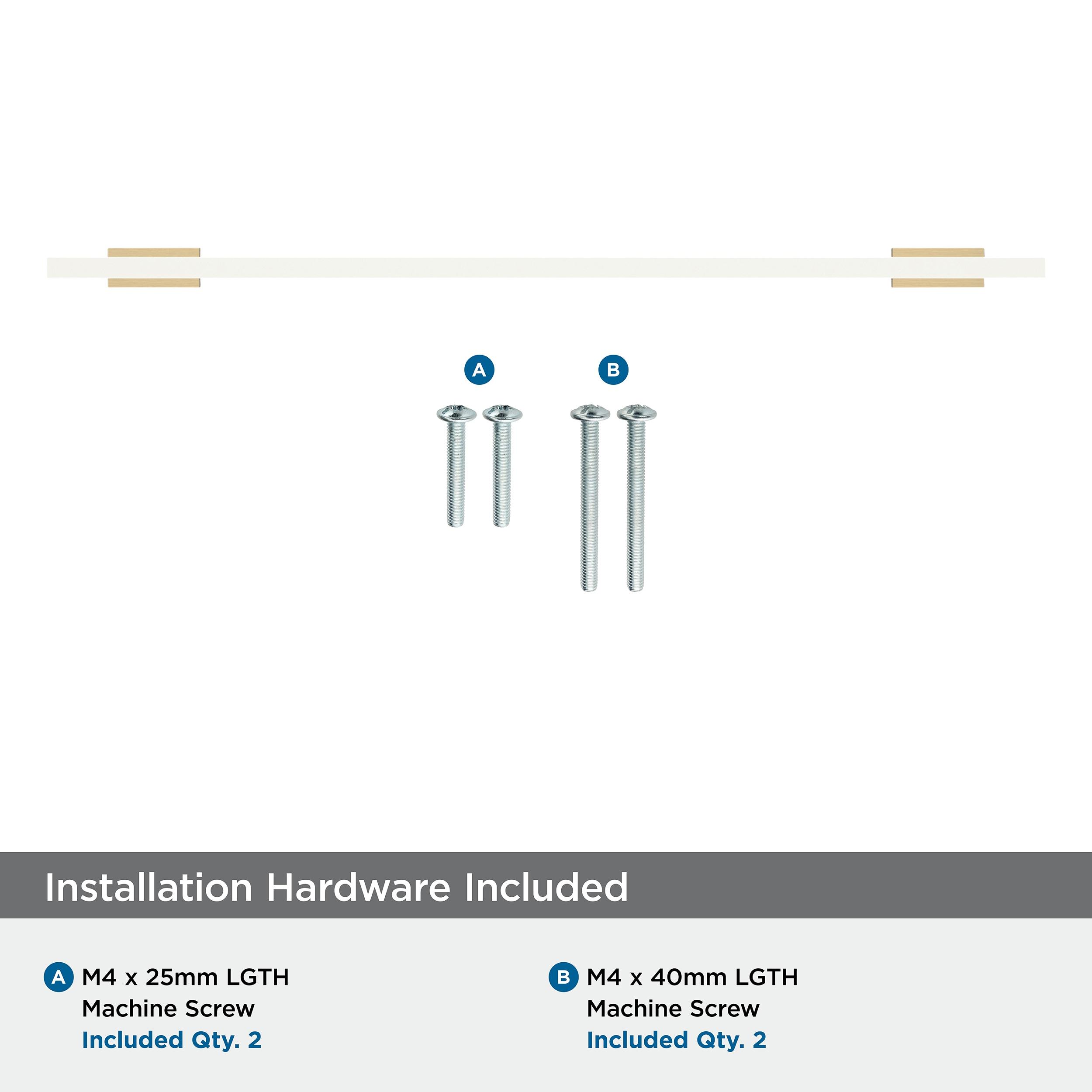 Amerock Urbanite 10-1/16 inch (256mm) Center-to-Center Golden Champagne/White Cabinet Pull