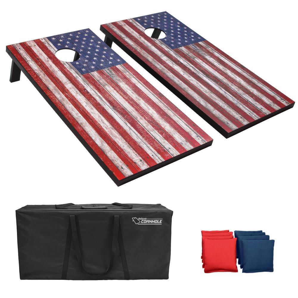 American Flag Regulation Cornhole Set with Carrying Case