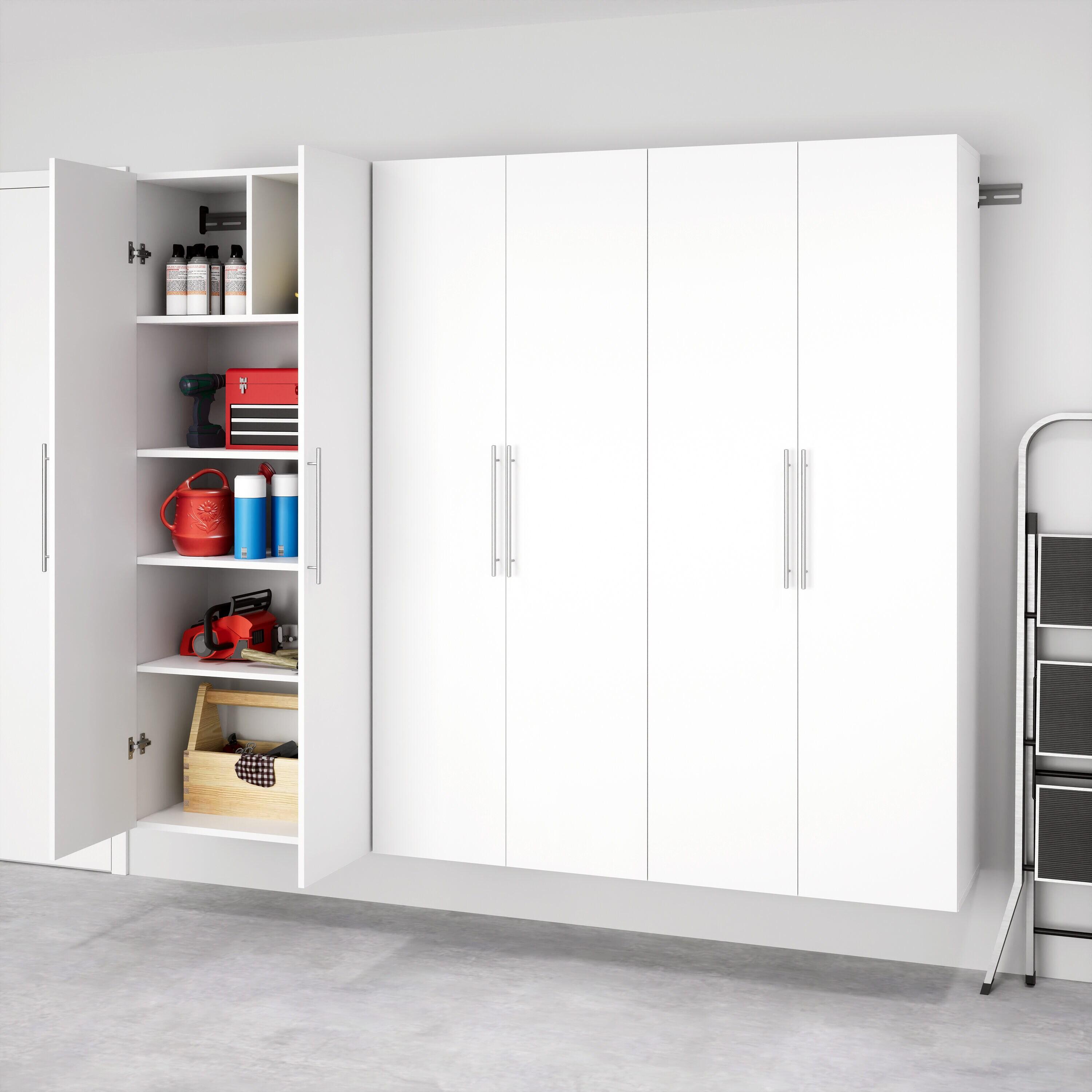 30" Hangups Large Storage Cabinet White - Prepac: Wall Mounted, Workshop & Office Organizer