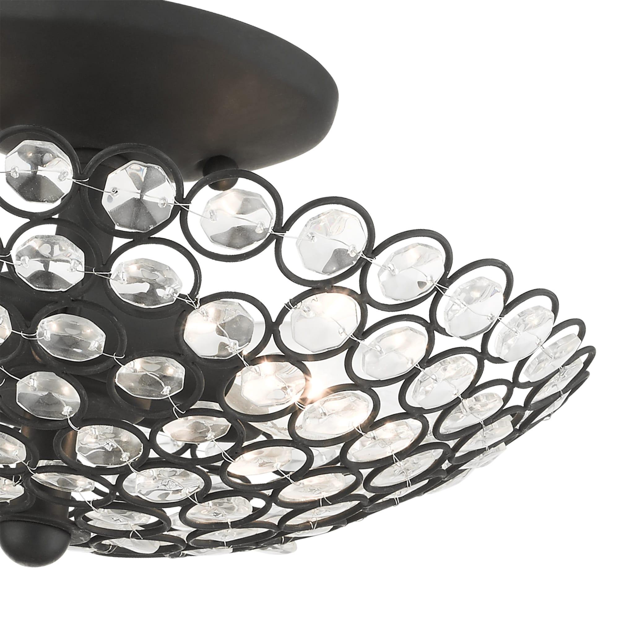 Livex Lighting - Cassandra - 2 Light Semi-Flush Mount in Glam Style - 11 Inches