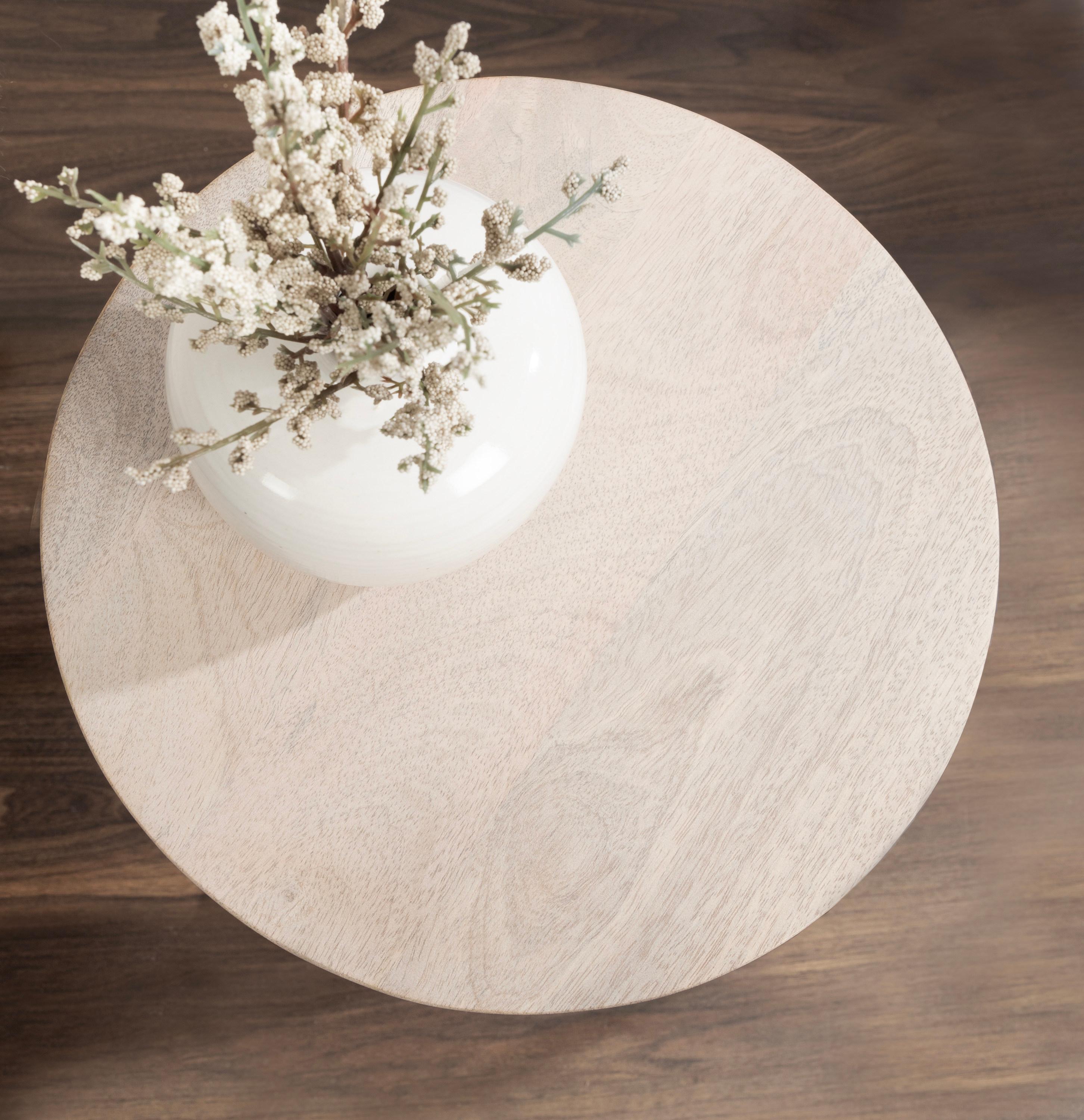 Kate and Laurel Dahl Wood Drink Table, 12x12x23, White