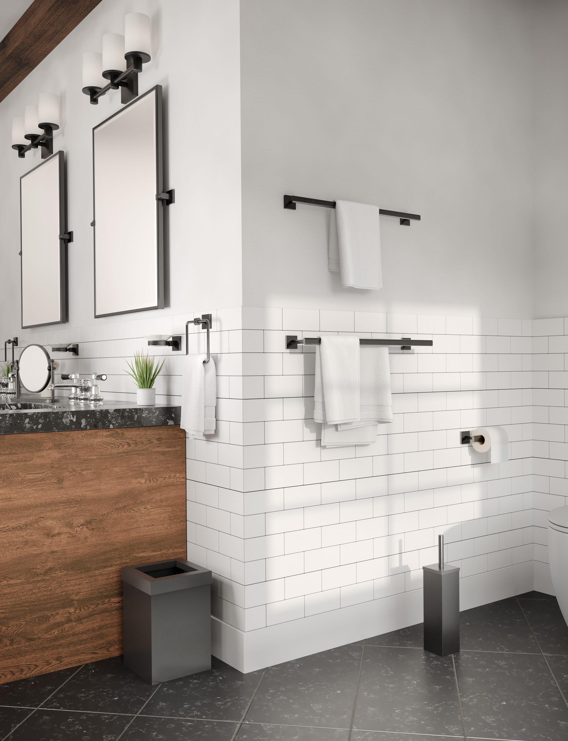 Elevate 24" Wall Mount Double Towel Bar | Towel Rack with 2 Bars