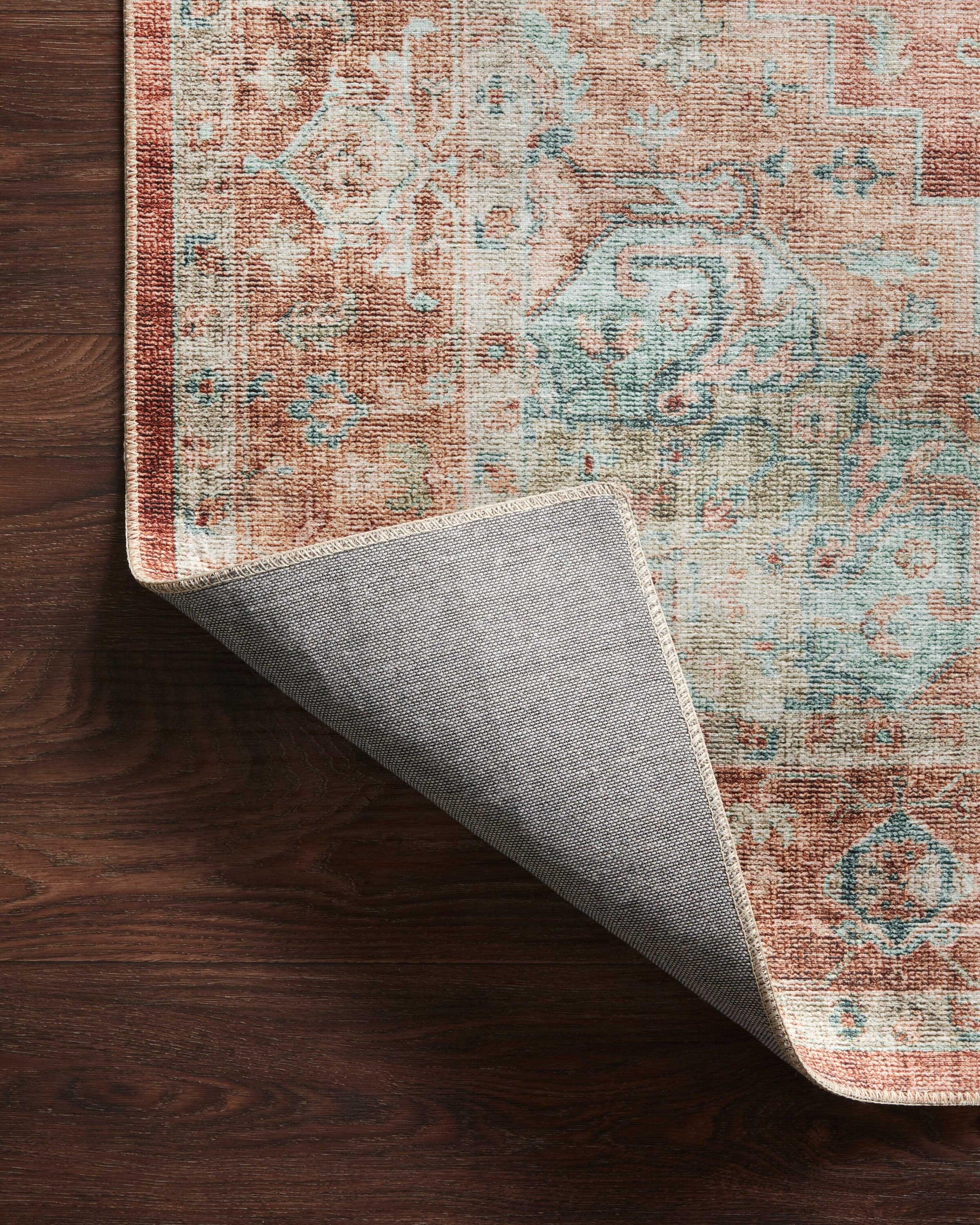 Loloi II Heidi Collection HEI-01 Terracotta / Aqua, Oriental Area Rug 6'-0" x 9'-0"